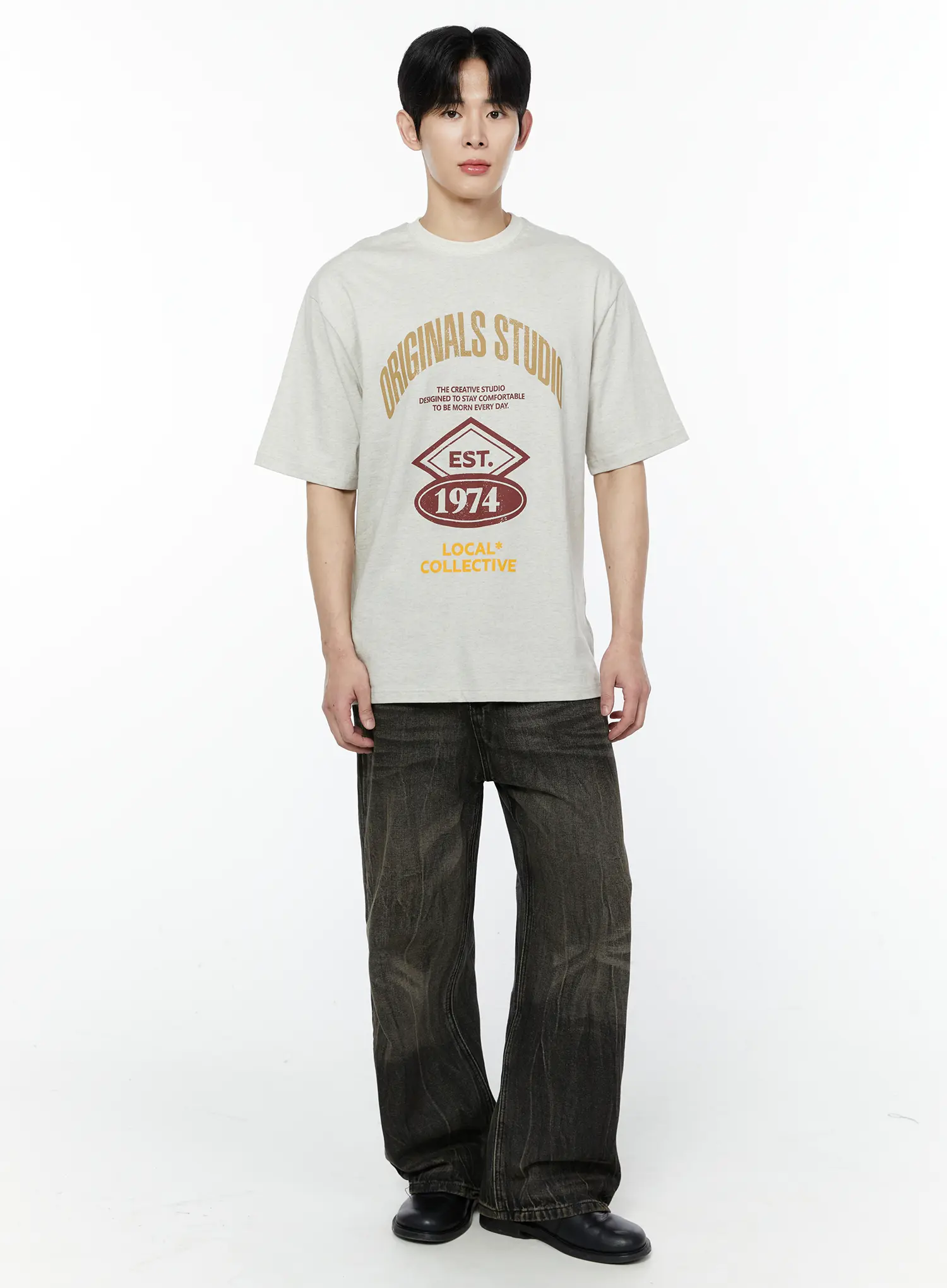 Men's 1974 Vintage Print T-Shirt IA530 - Image 7
