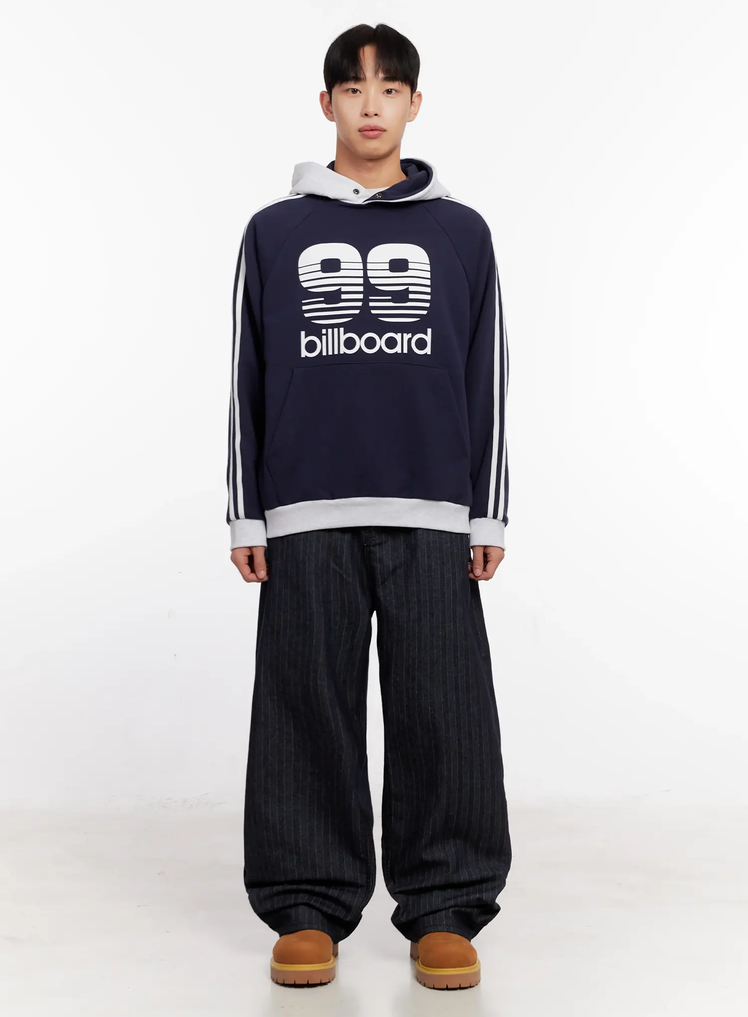 Men's 99 Billboard Print Hoodie IO523 - Image 3