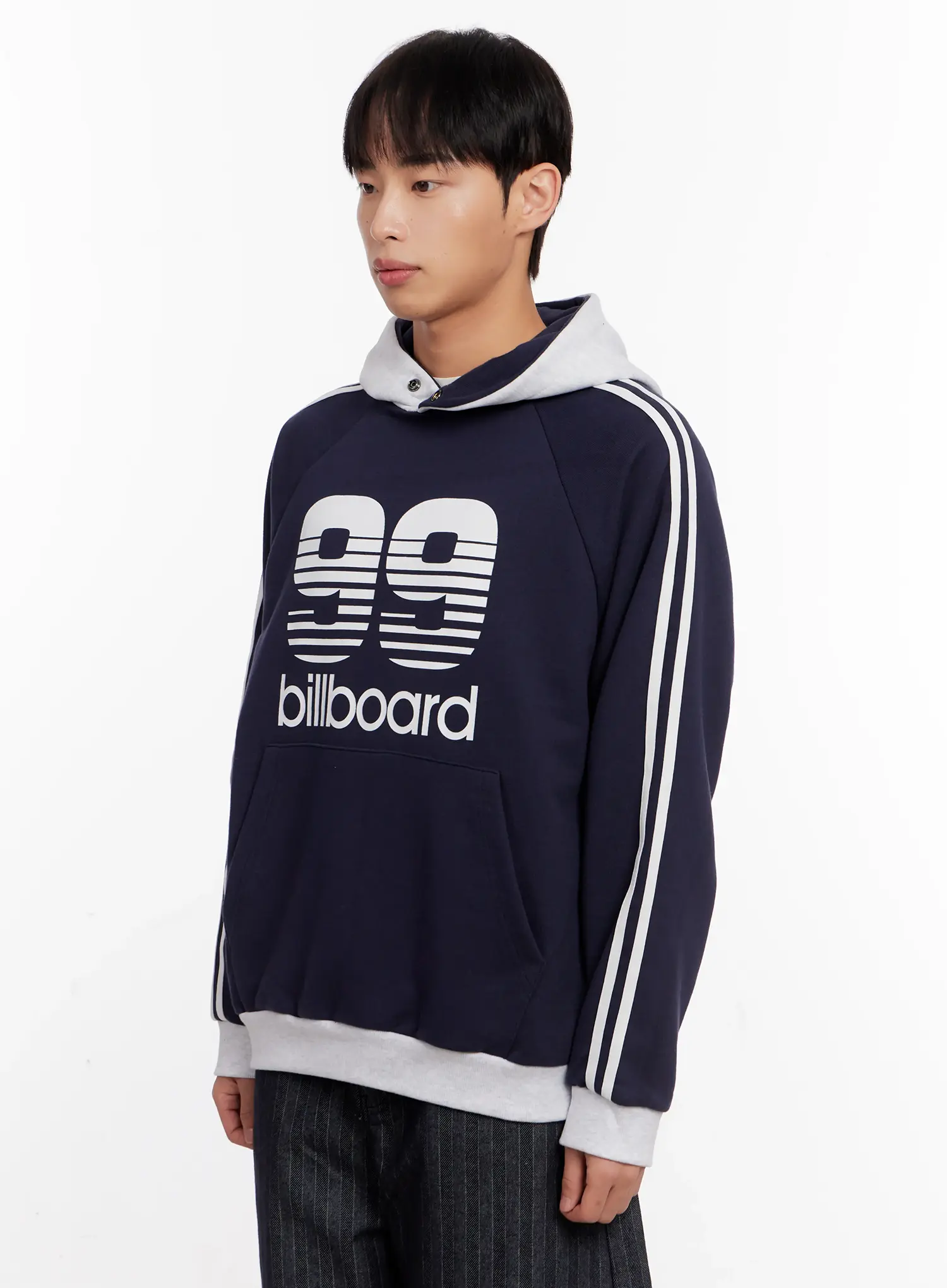 Men's 99 Billboard Print Hoodie IO523 - Image 4