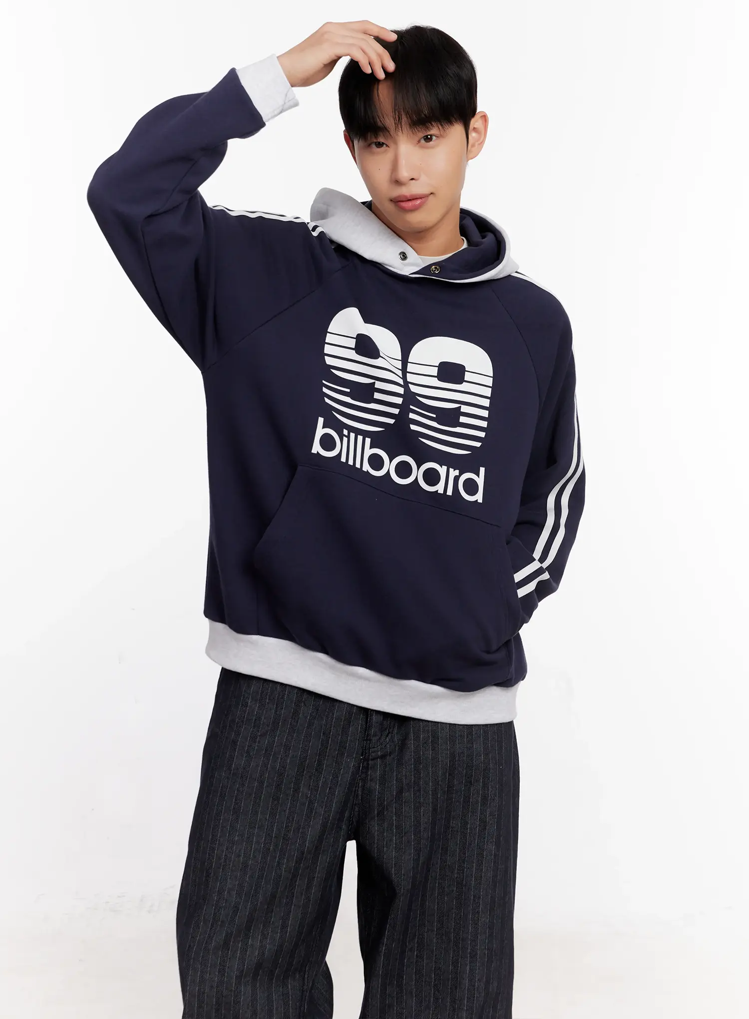 Men's 99 Billboard Print Hoodie IO523 - Image 6
