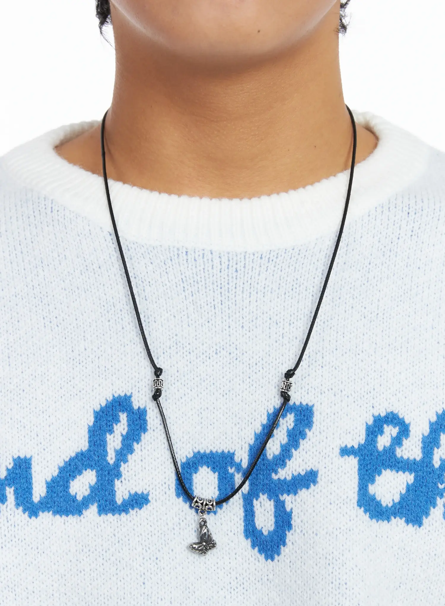 Men's Adjustable Butterfly Pendant Necklace IJ512 - Image 3
