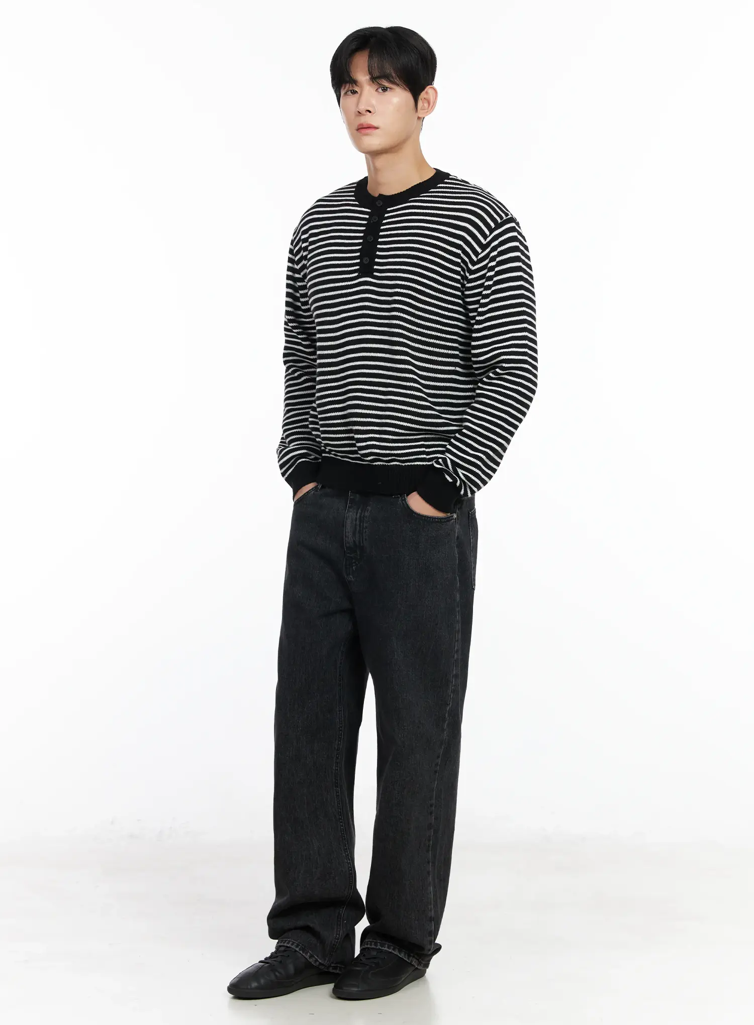 Men's Baggy Fit Wide Leg Jeans IM518 - Image 2