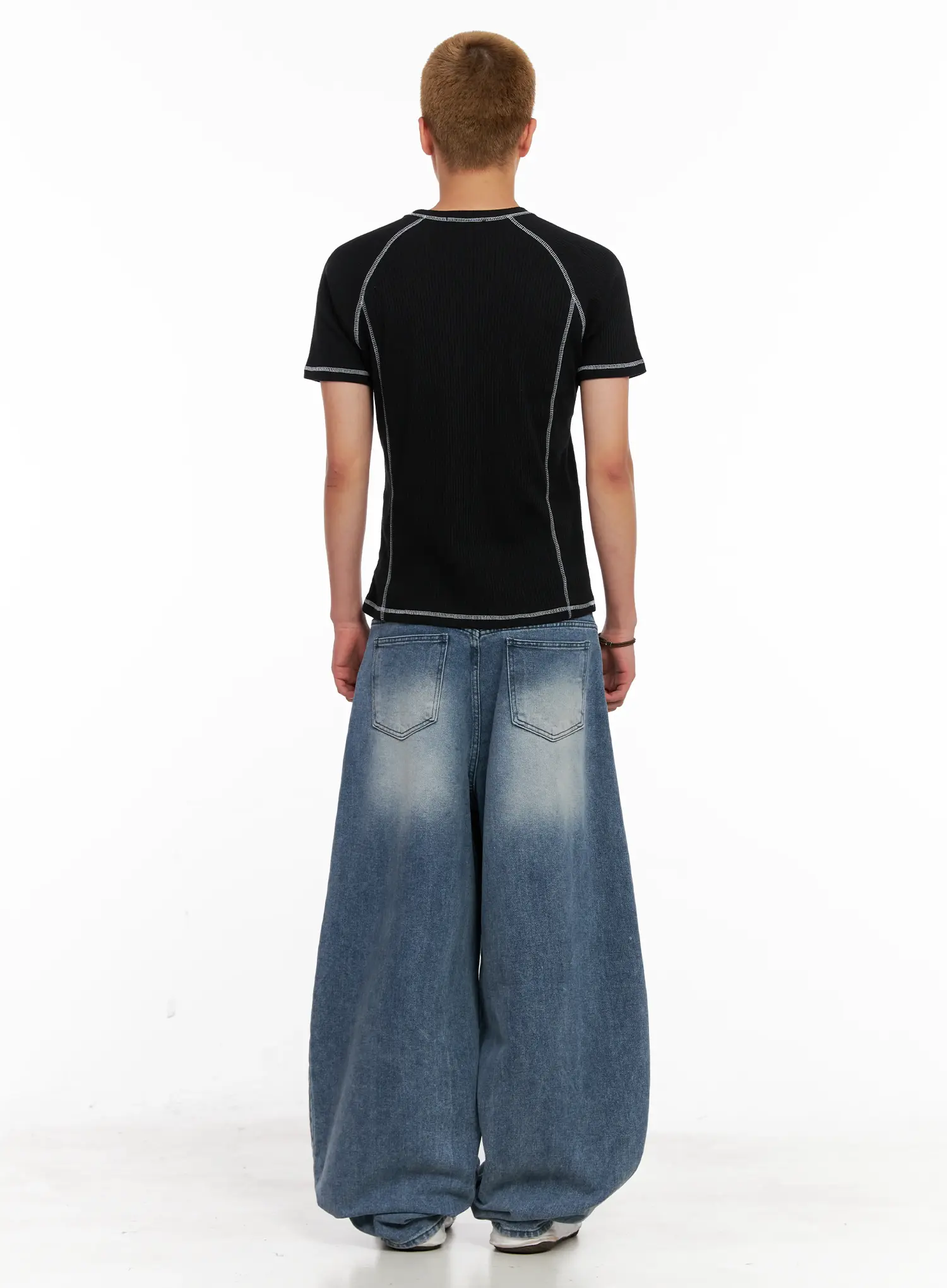 Men's Balloon-Fit Denim Jeans IL518 - Image 10
