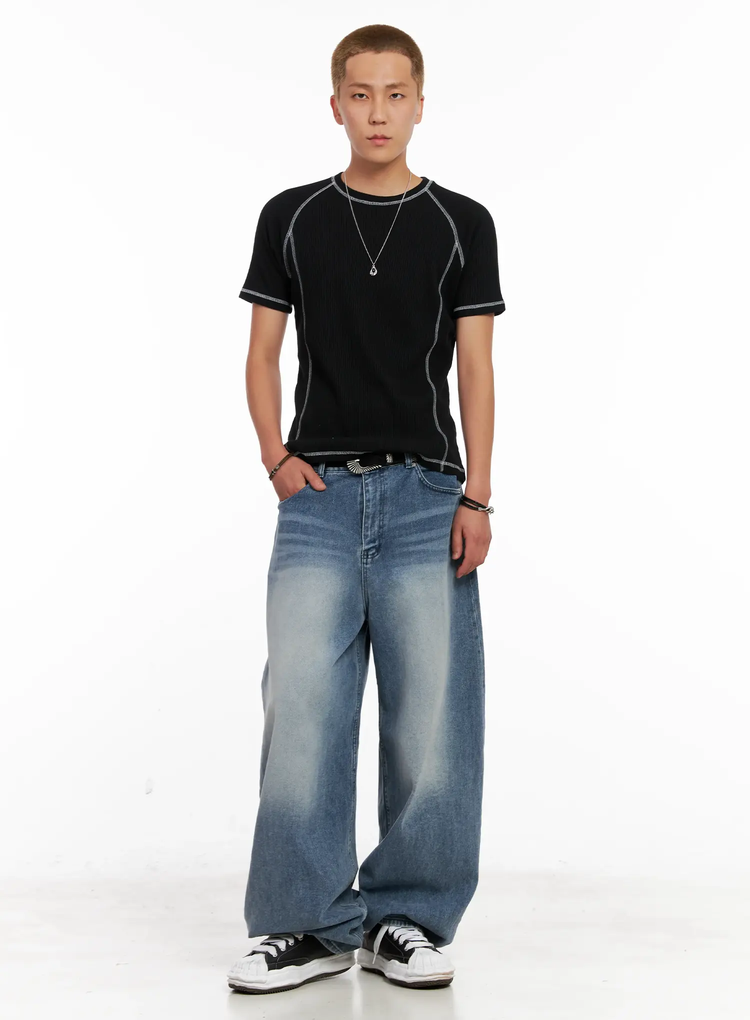 Men's Balloon-Fit Denim Jeans IL518 - Image 11
