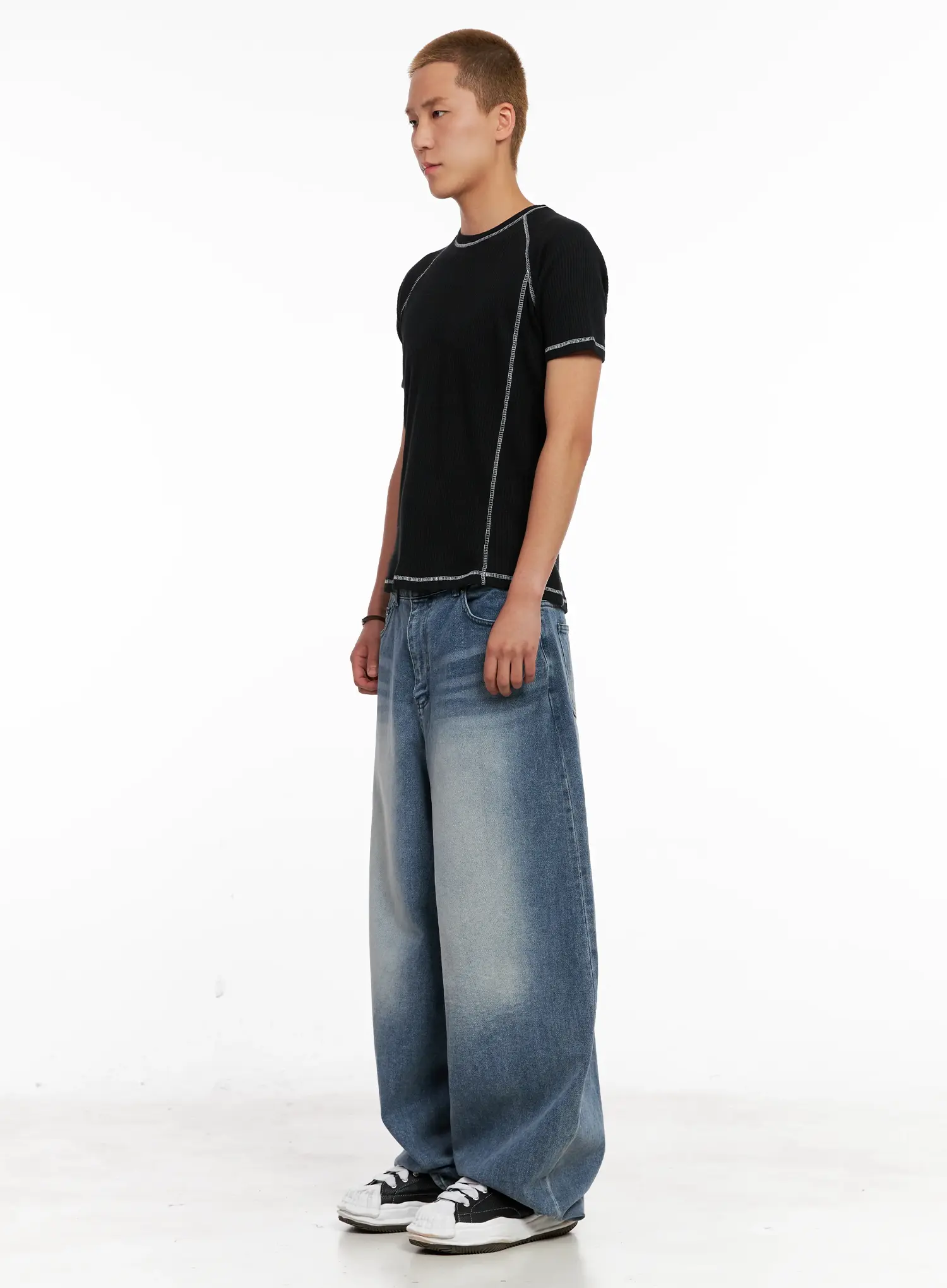 Men's Balloon-Fit Denim Jeans IL518 - Image 4