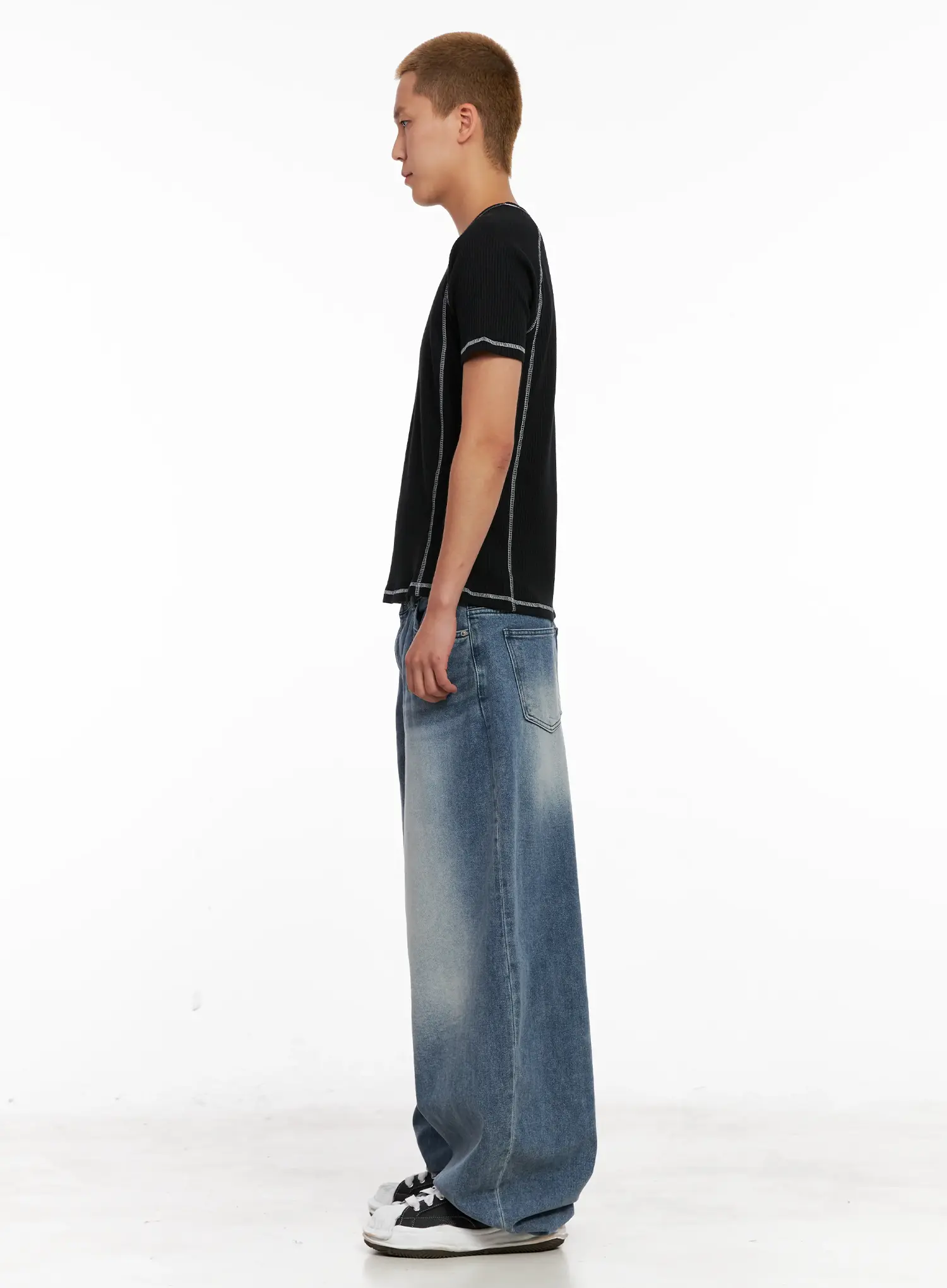 Men's Balloon-Fit Denim Jeans IL518 - Image 5