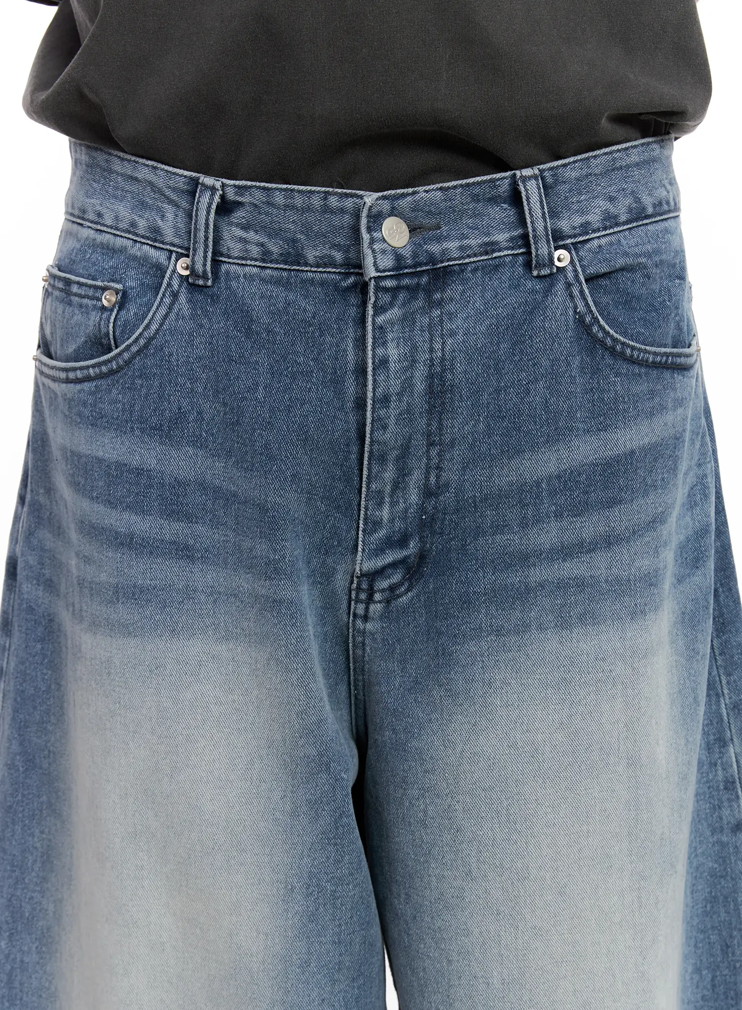 Men's Balloon-Fit Denim Jeans IL518 - Image 6