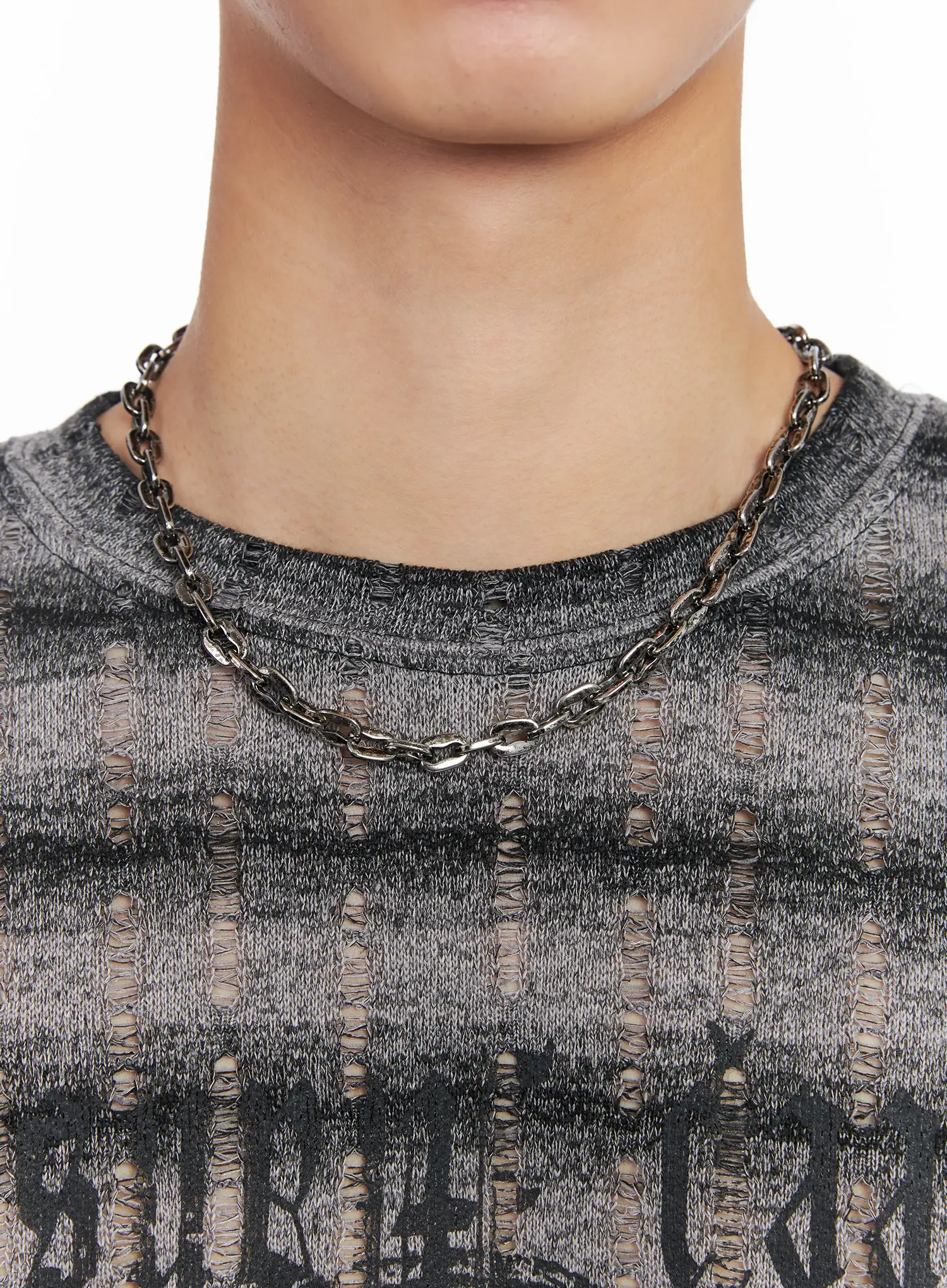 Men's Basic Chunky Chain Necklace IL501 - Image 2