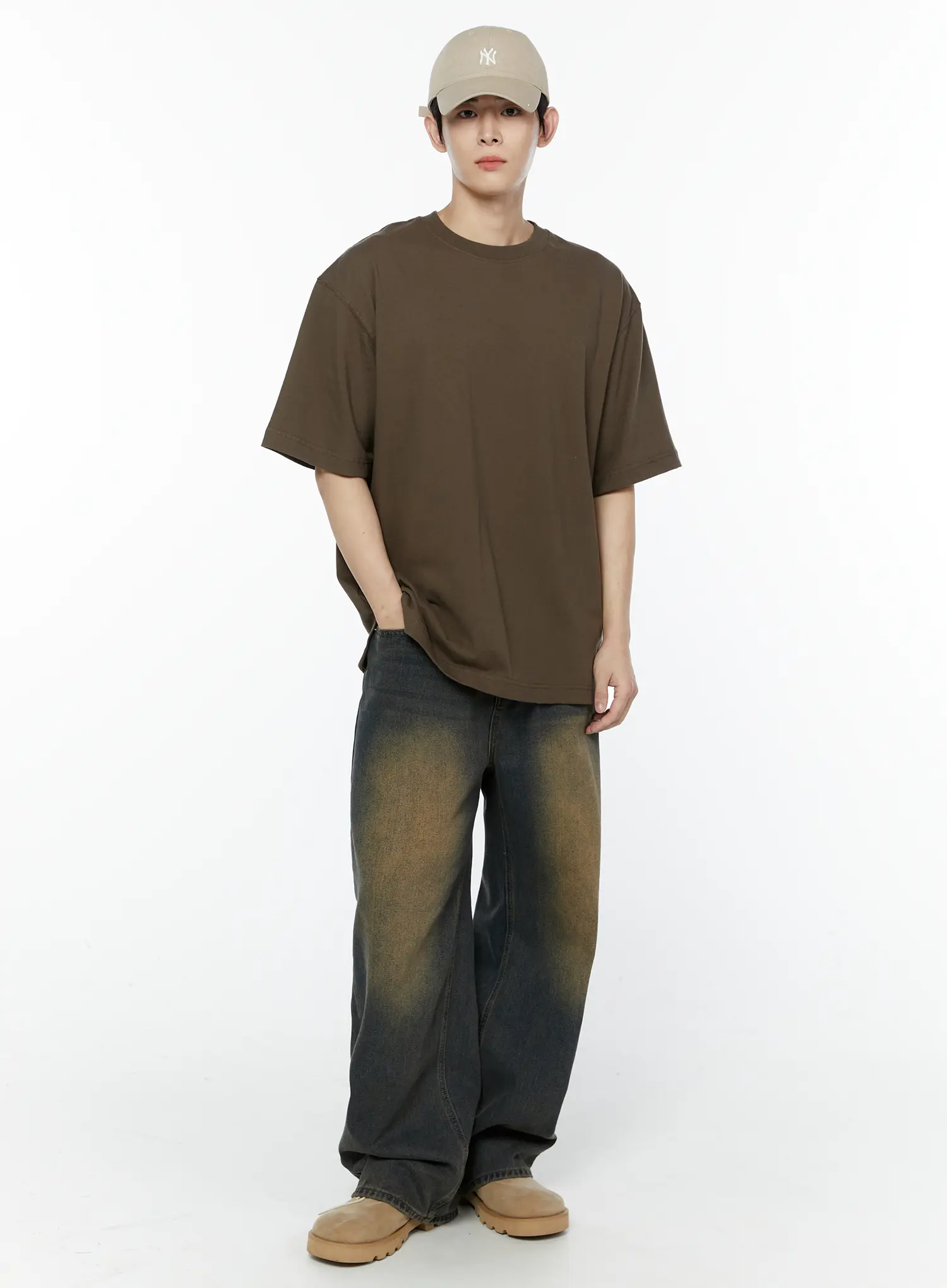 Men's Basic Crewneck Oversized T-Shirt - Image 2