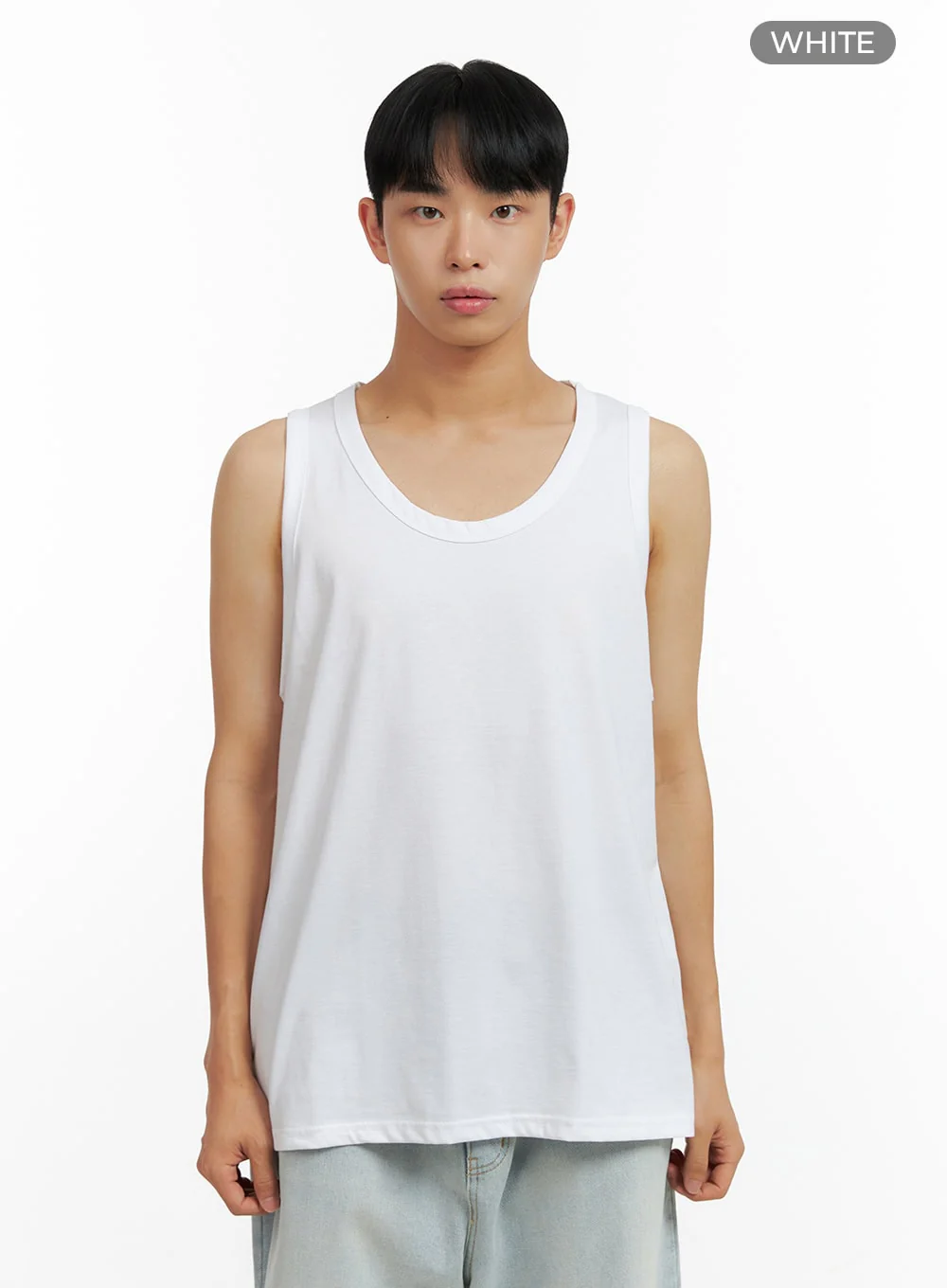 Men's Basic Oversized Cotton Tank Top CL429 - Image 8