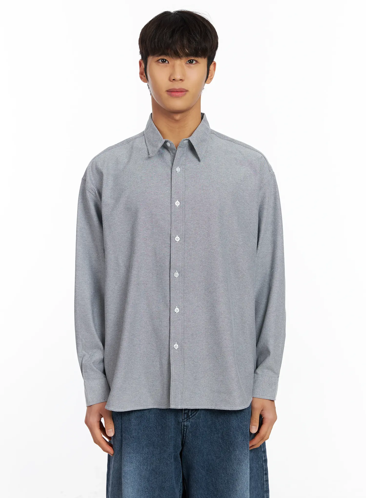 Men's Basic Oxford Shirt IF504 - Image 14
