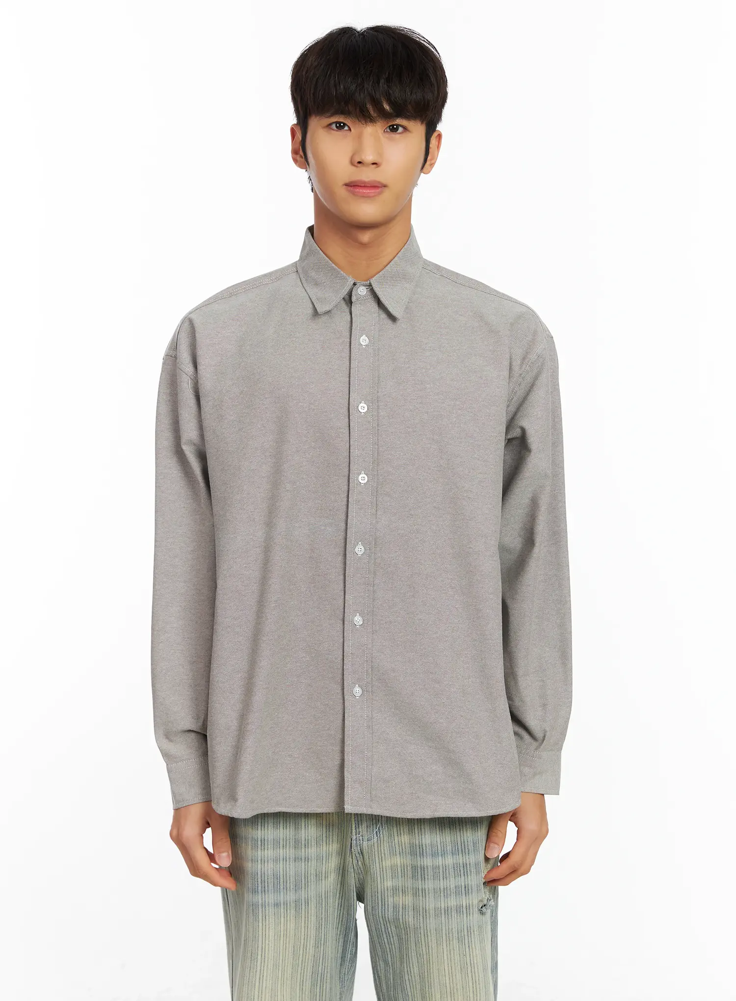 Men's Basic Oxford Shirt IF504 - Image 15