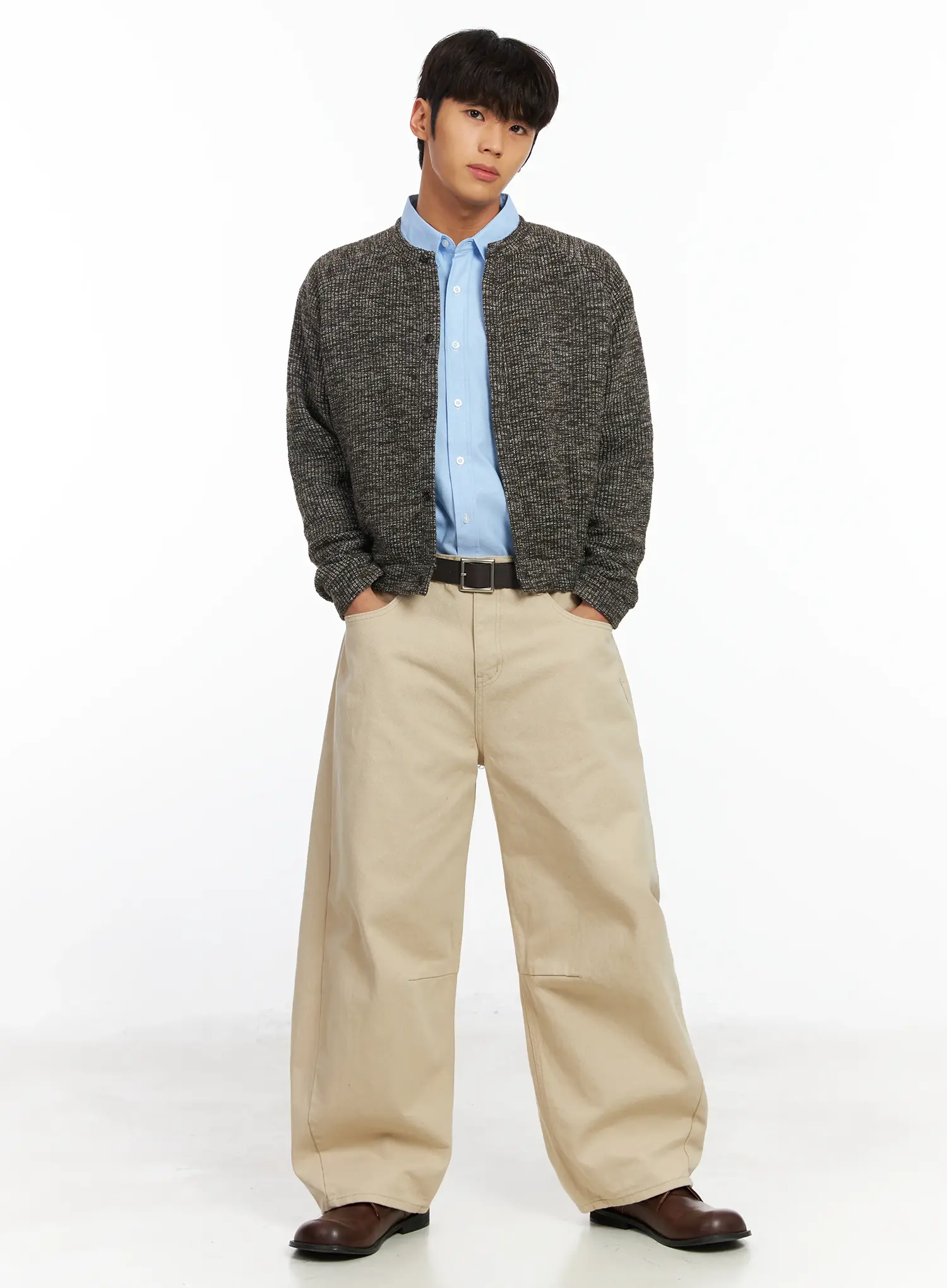 Men's Basic Oxford Shirt IF504 - Image 8