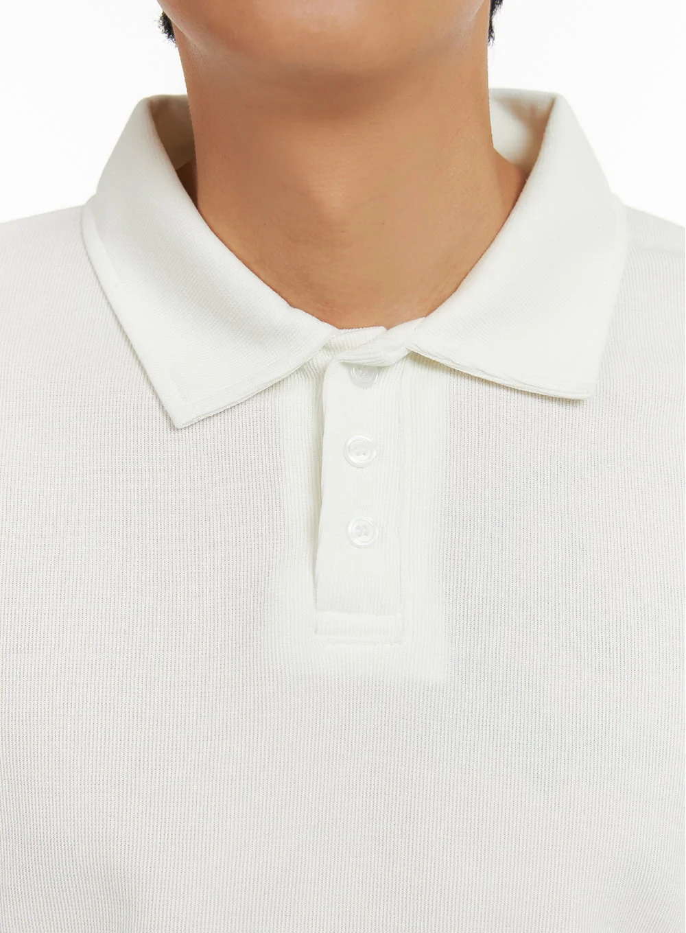 Men's Basic Short Sleeve Polo Shirt (White) IY416 - Image 3