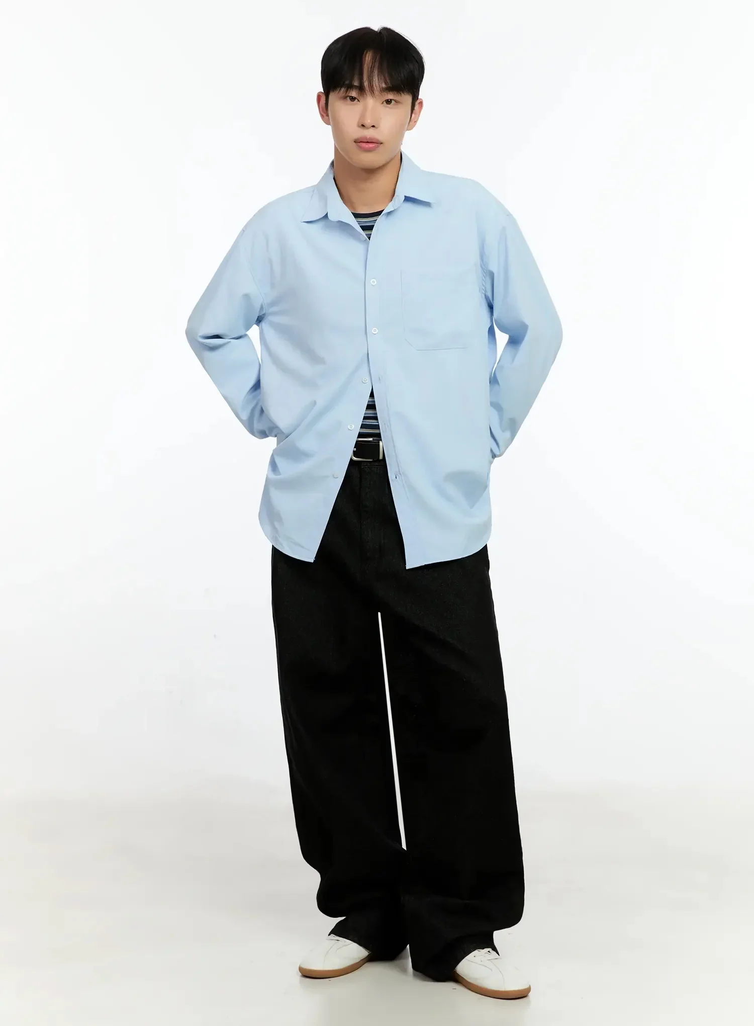 Men's Basic Tencel Button-Up Shirt IN525 - Image 8
