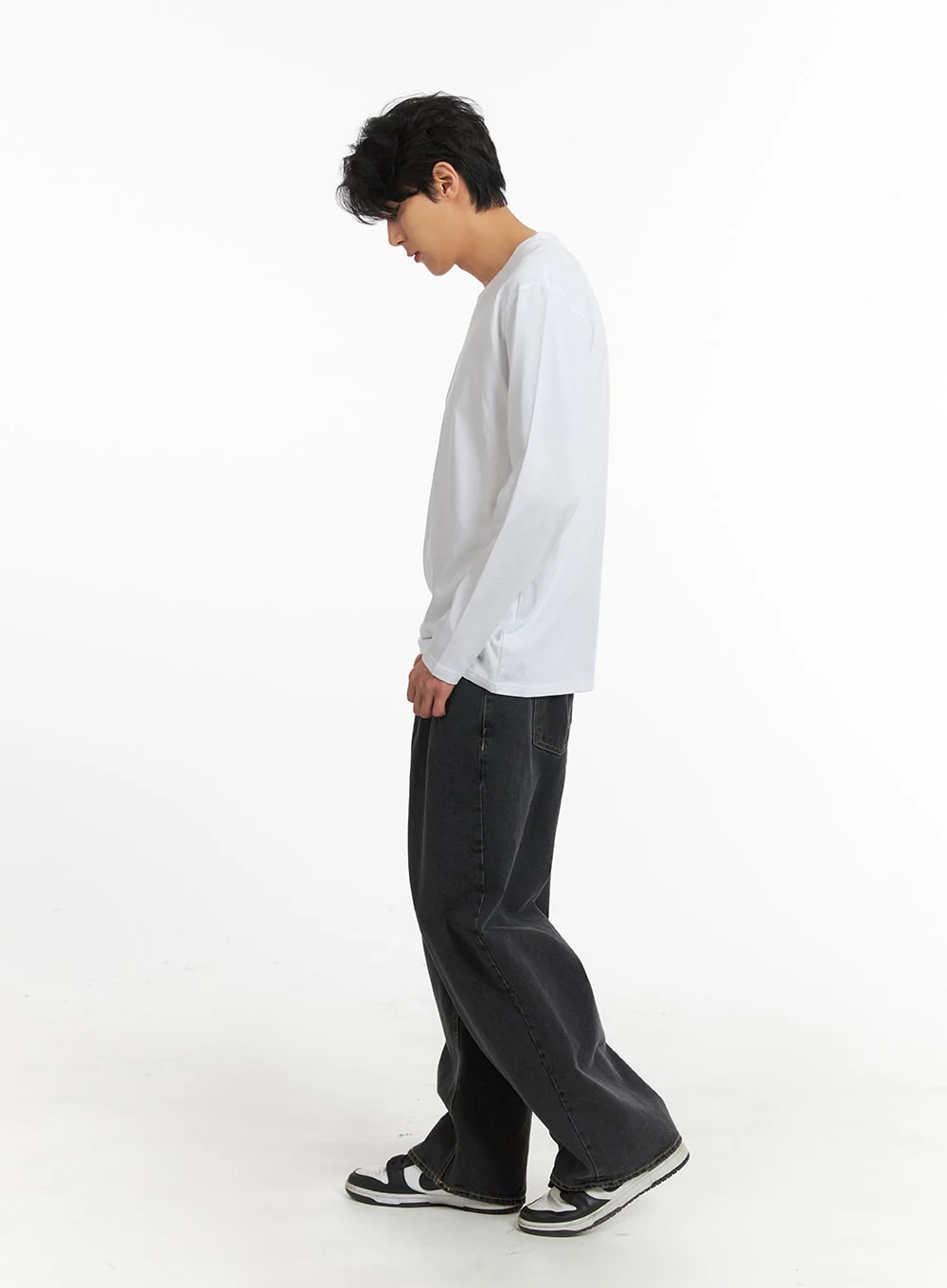 Men's Basic V-Neck Long Sleeve T-Shirt IA401 - Image 6
