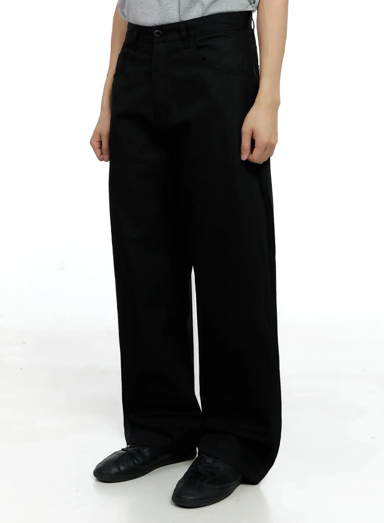 Men's Basic Wide-Leg Pants IG520 - Image 4
