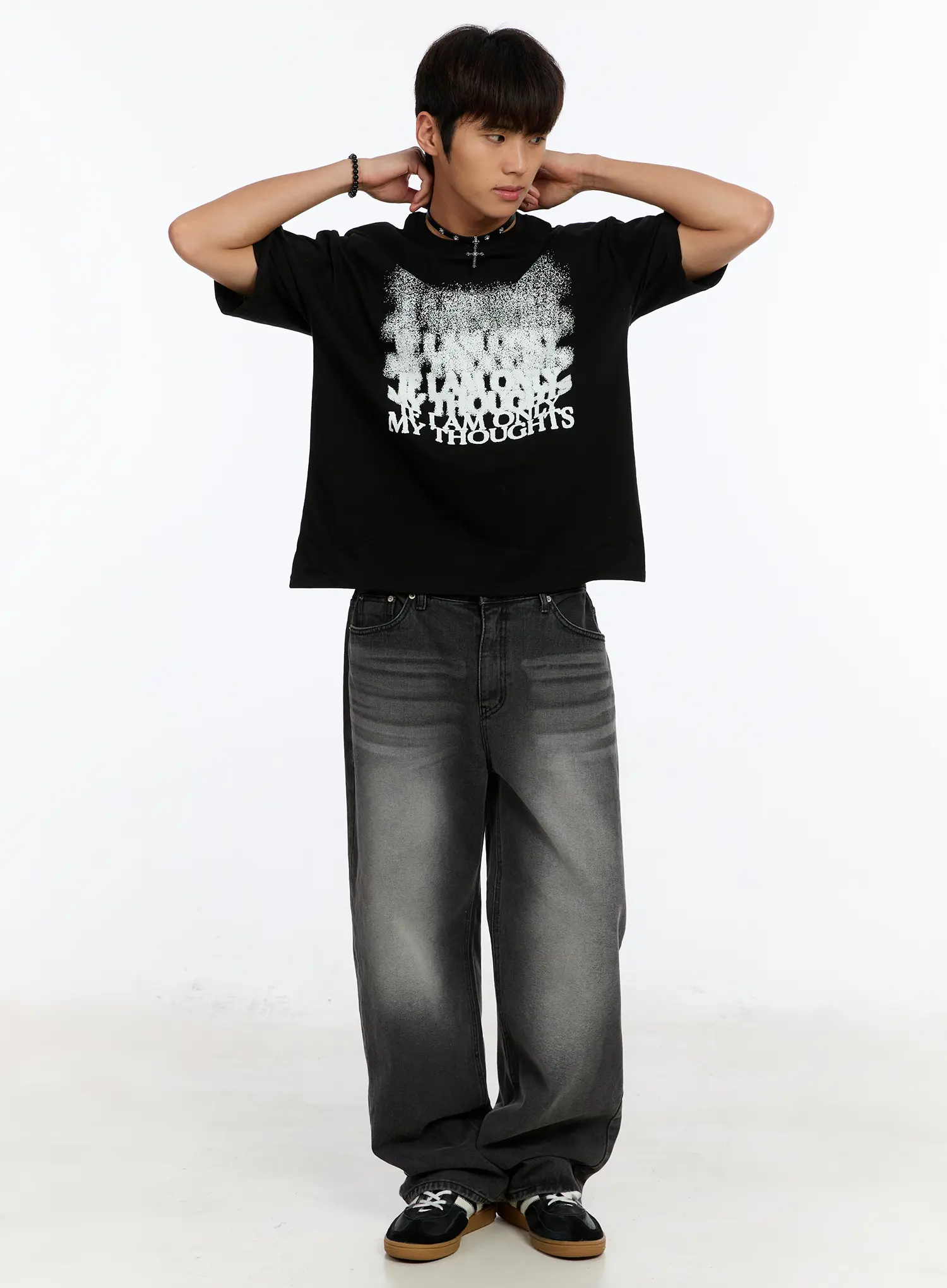 Men's Black Graphic T-Shirt IM530
