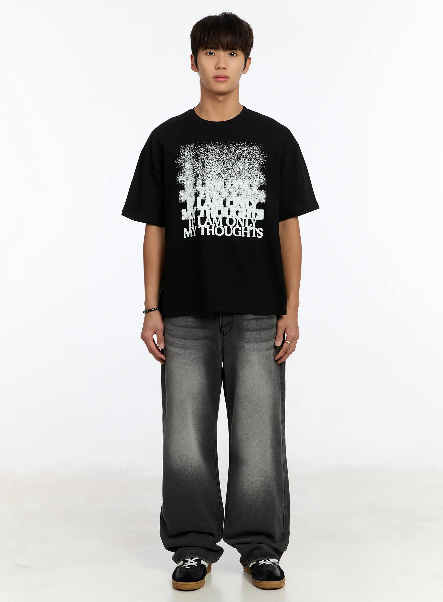 Men's Black Graphic T-Shirt IM530 - Image 4
