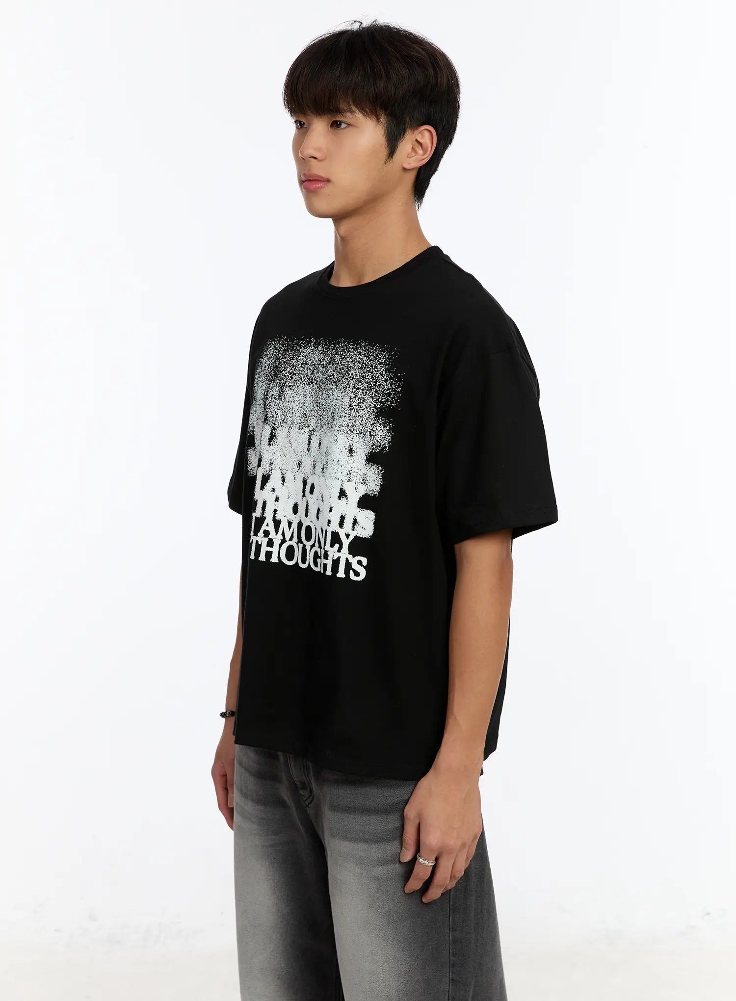 Men's Black Graphic T-Shirt IM530 - Image 5