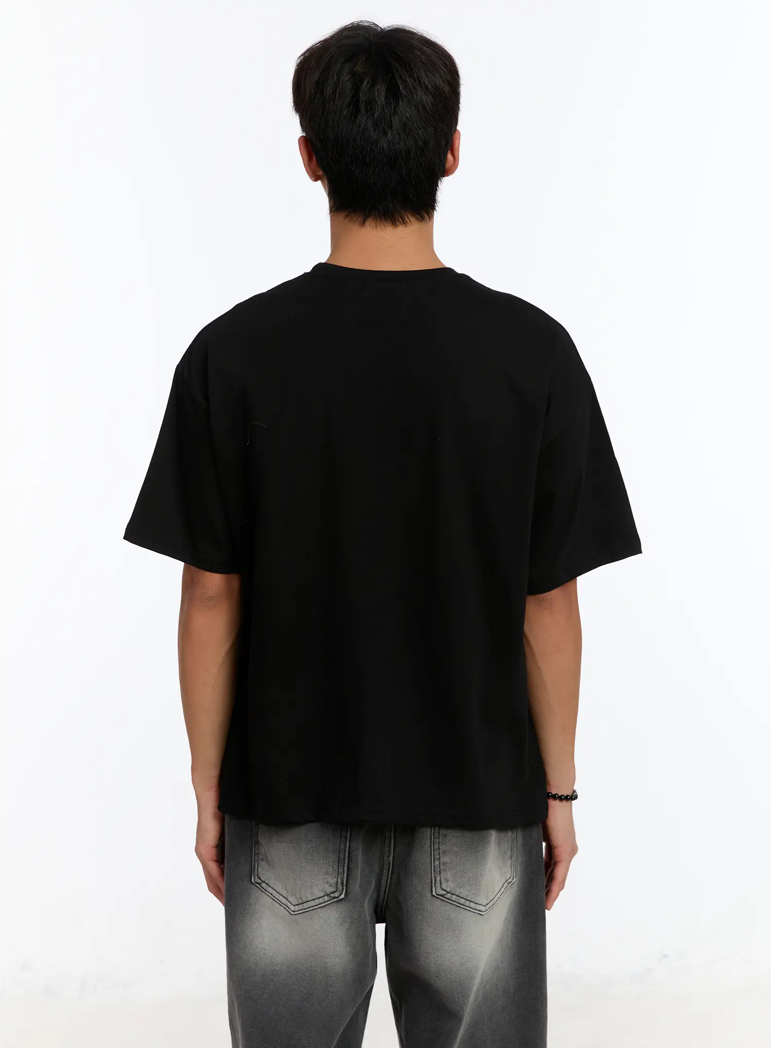 Men's Black Graphic T-Shirt IM530 - Image 6