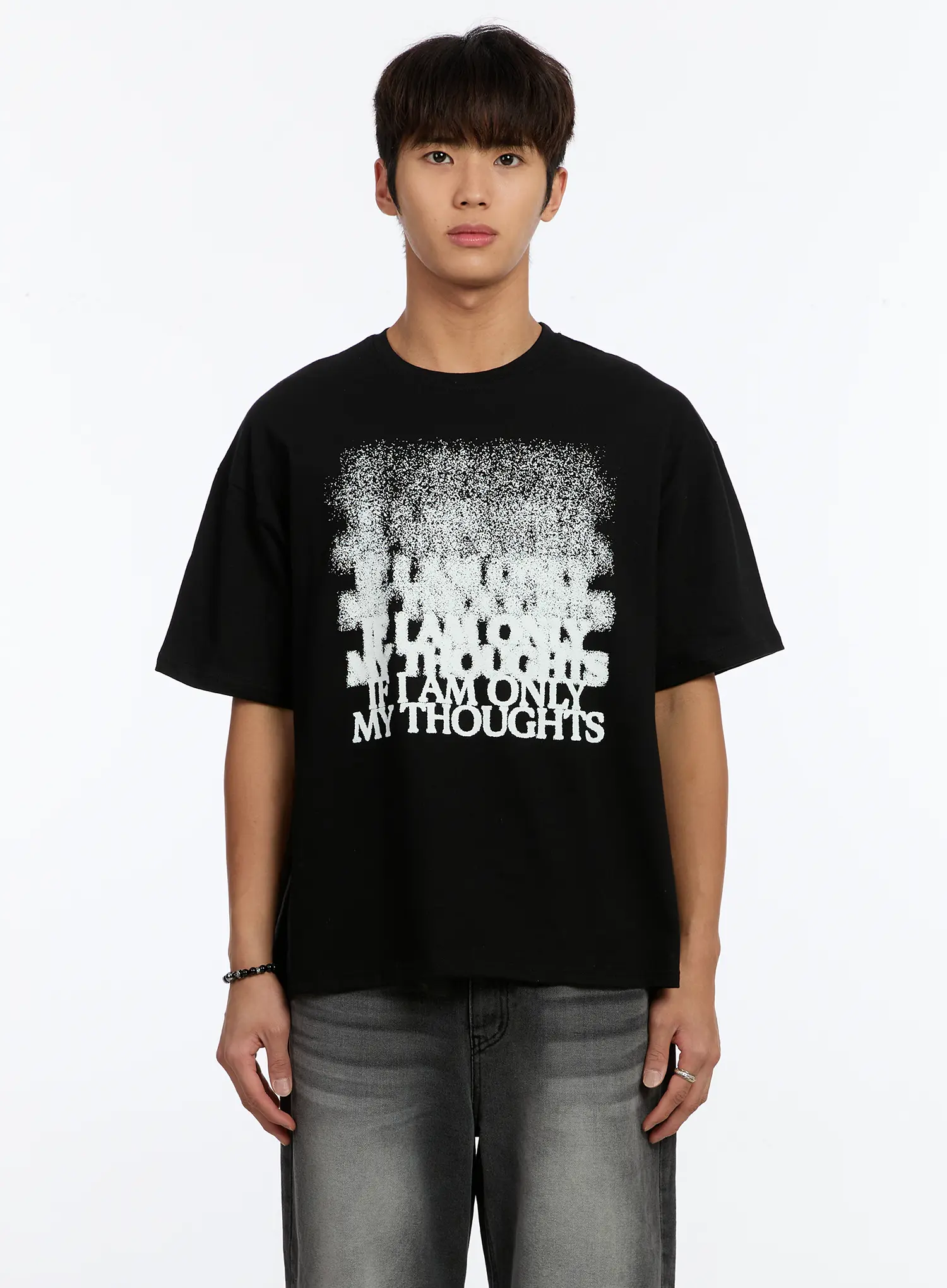 Men's Black Graphic T-Shirt IM530 - Image 9