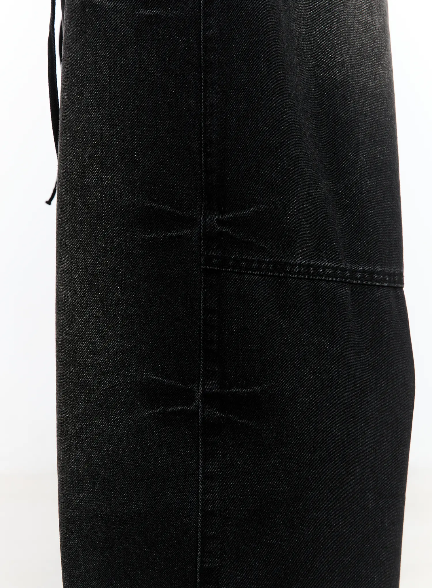 Men's Black Washed Wide Leg Jeans IM530 - Image 8