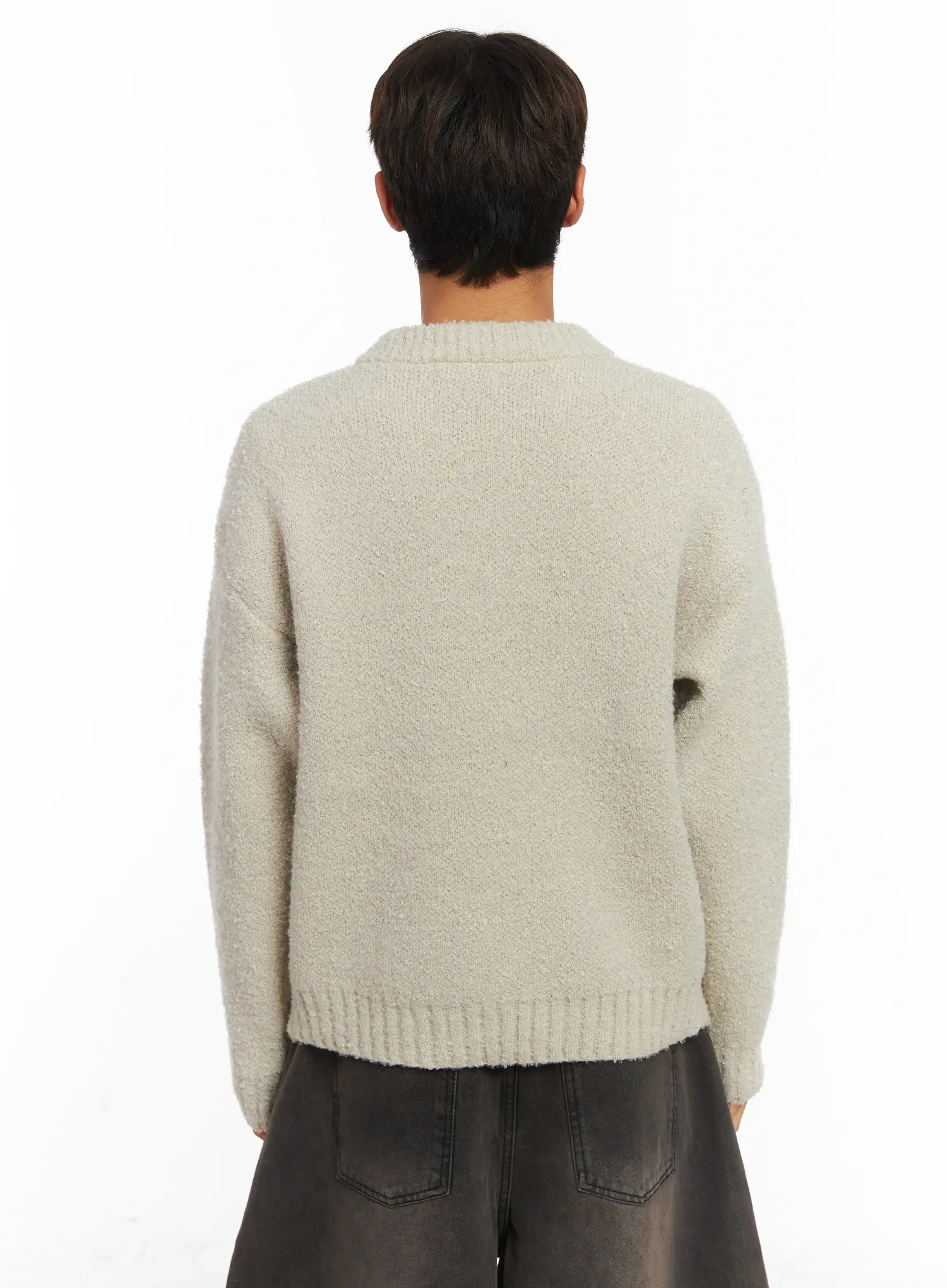Men's Boucle Zip-Up Cardigan IJ514 - Image 6