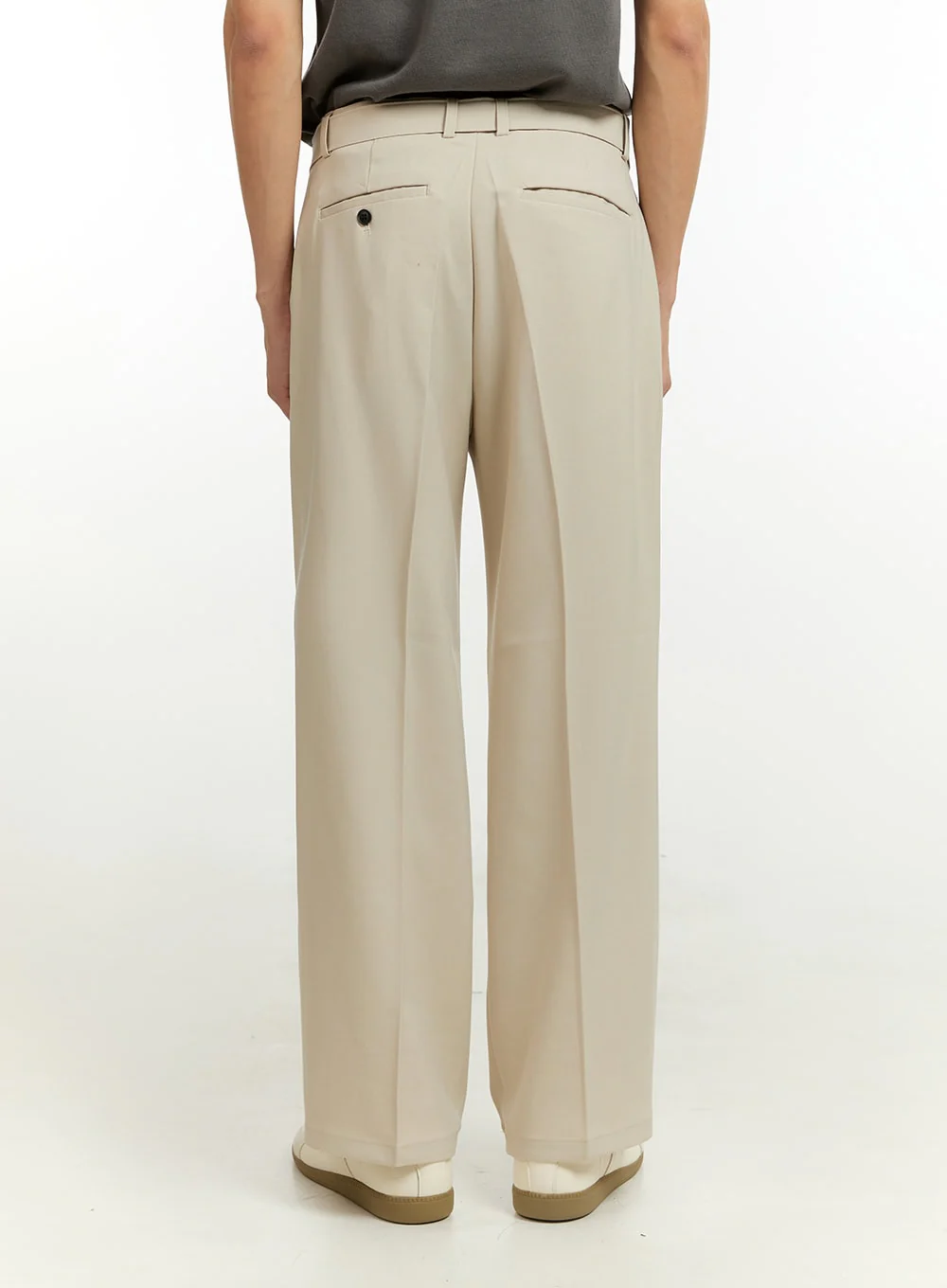 Men's Buckle-Waist Wide Fit Pants IL412 - Image 6