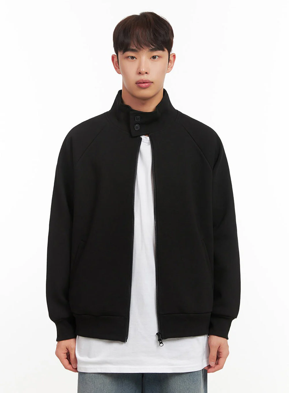 Men's Button-Neck Zip-Up Jacket IF517 - Image 10