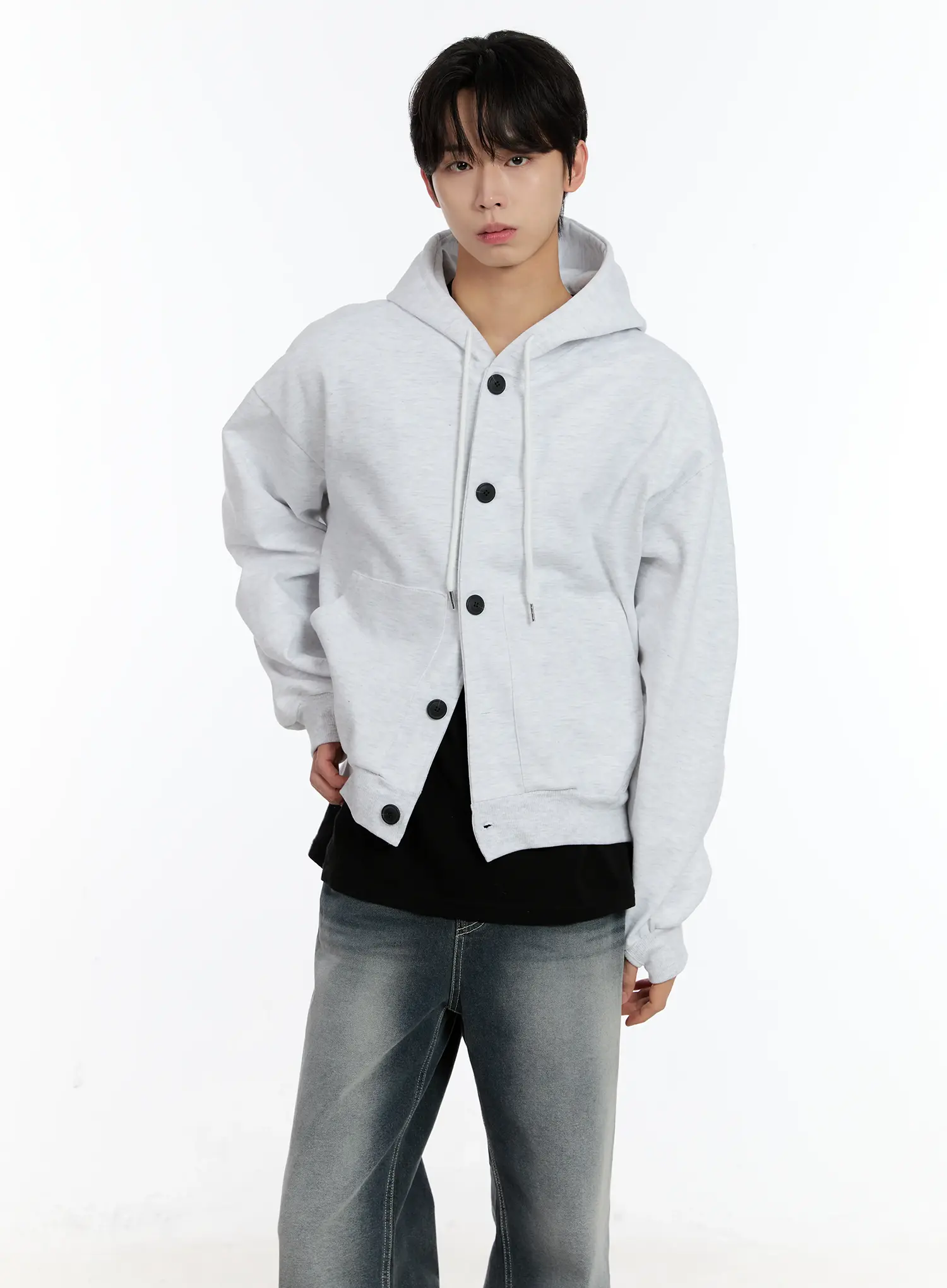 Men's Buttoned Hoodie ID502