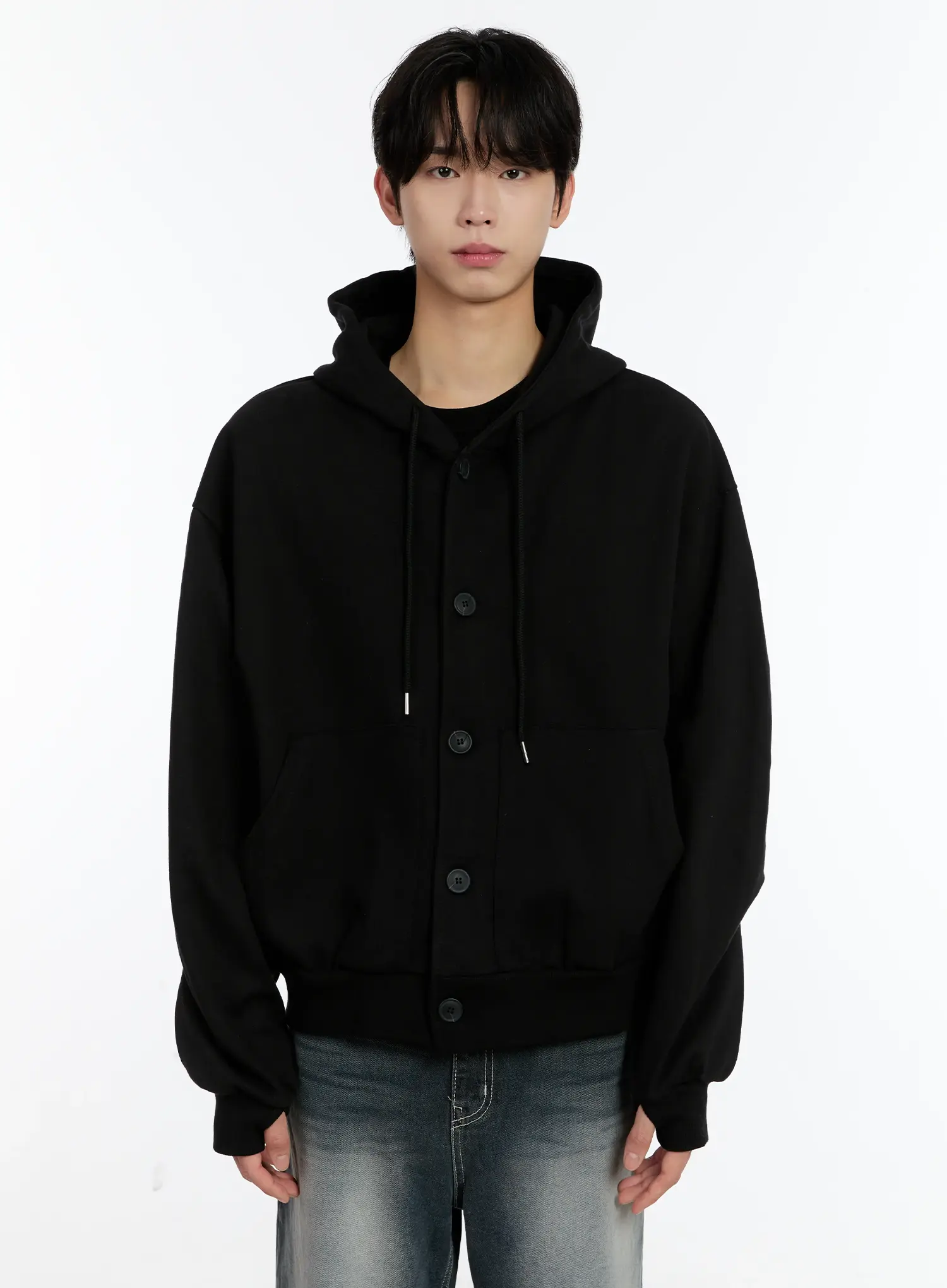 Men's Buttoned Hoodie ID502 - Image 14