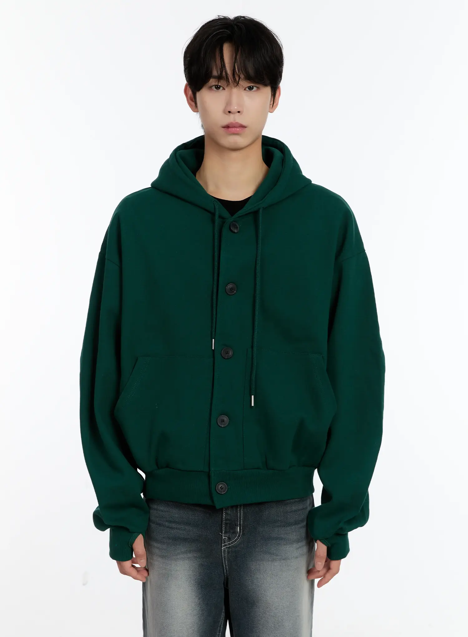 Men's Buttoned Hoodie ID502 - Image 15