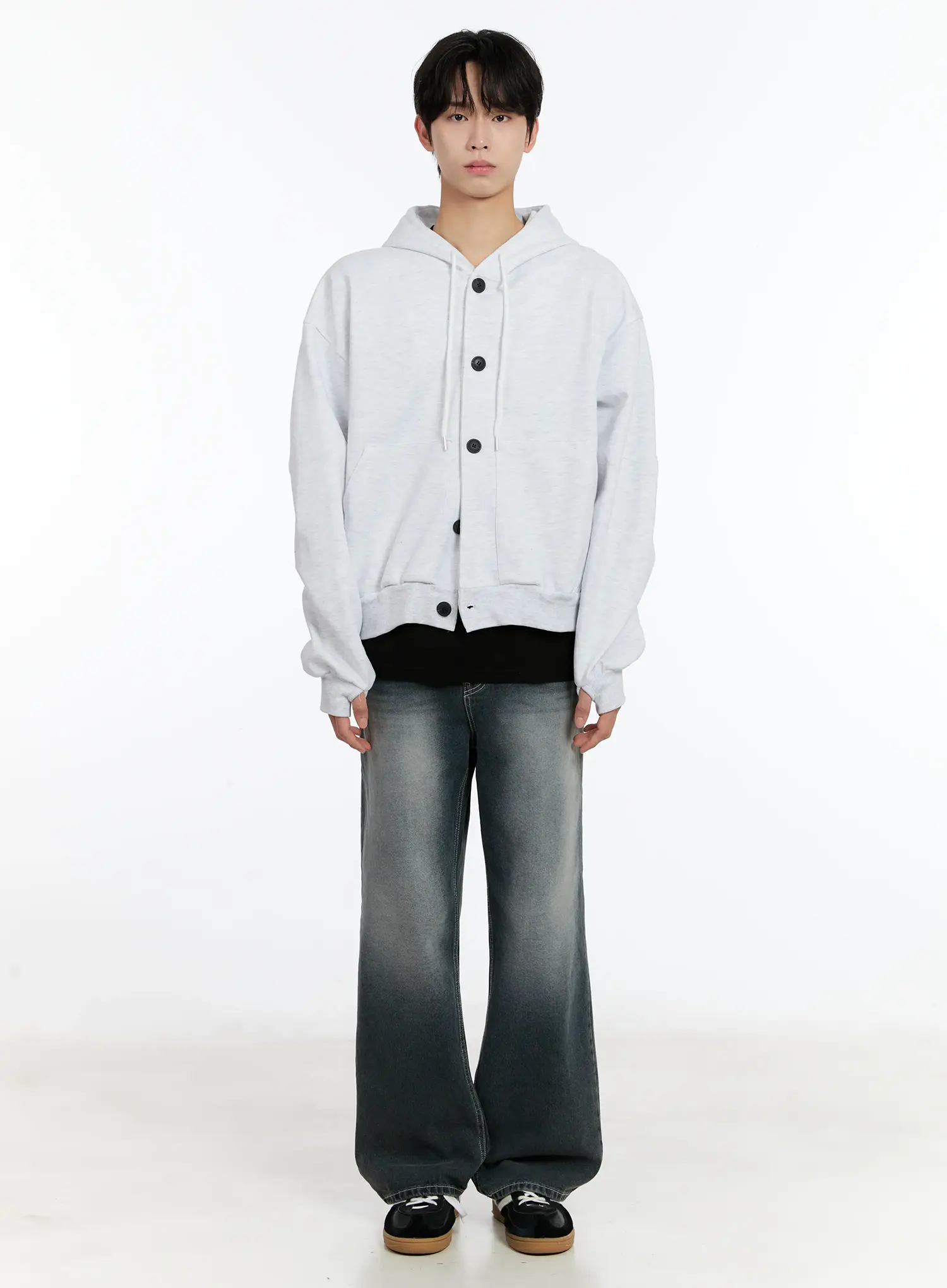 Men's Buttoned Hoodie ID502 - Image 3