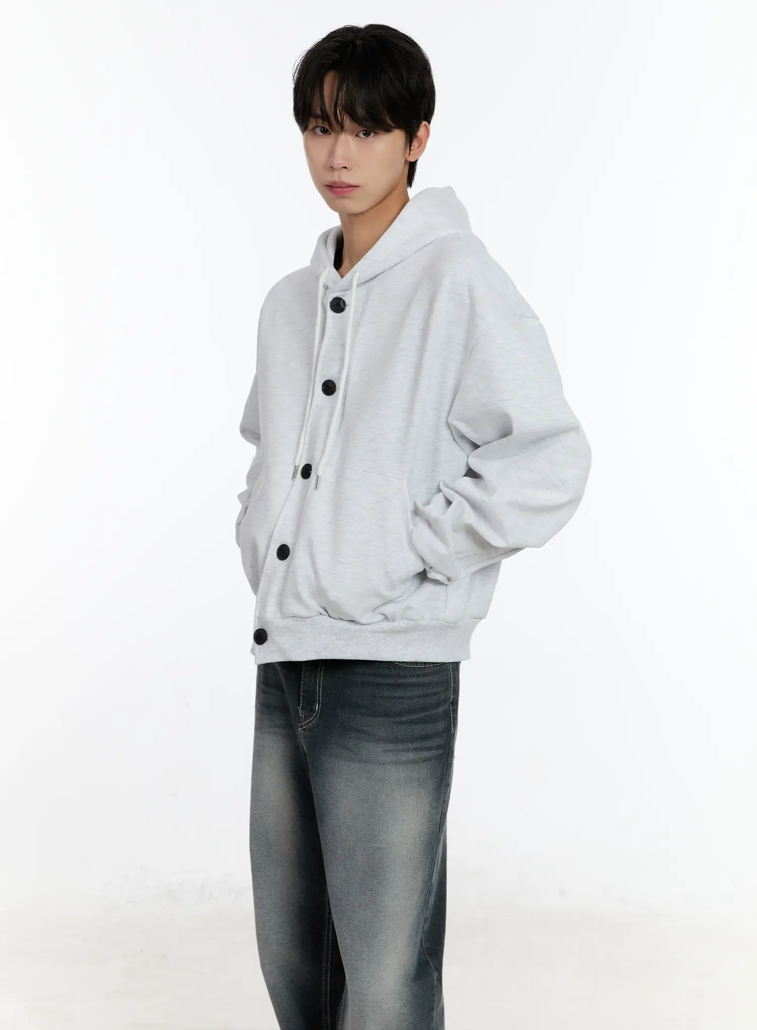 Men's Buttoned Hoodie ID502 - Image 7