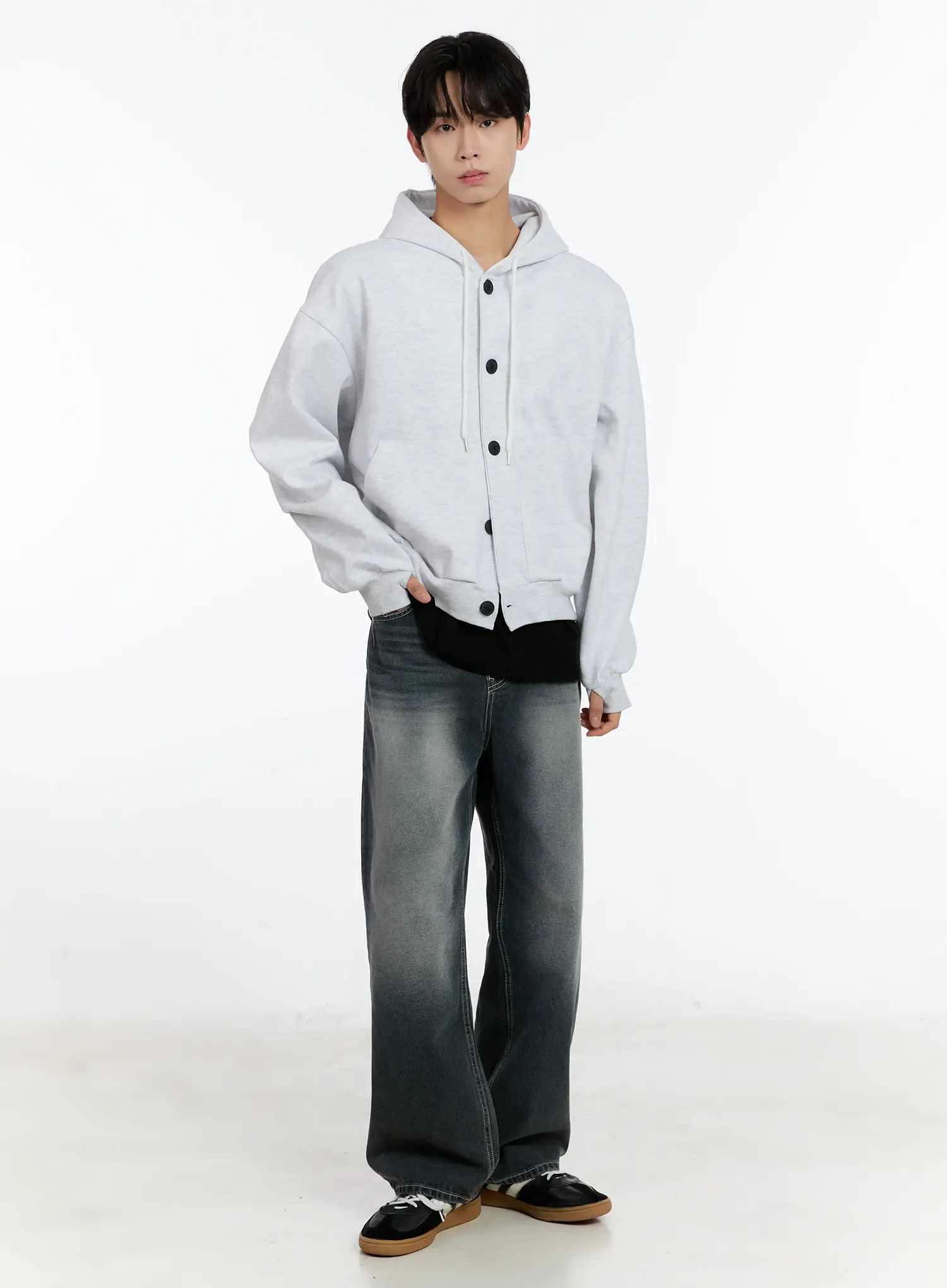Men's Buttoned Hoodie ID502 - Image 8