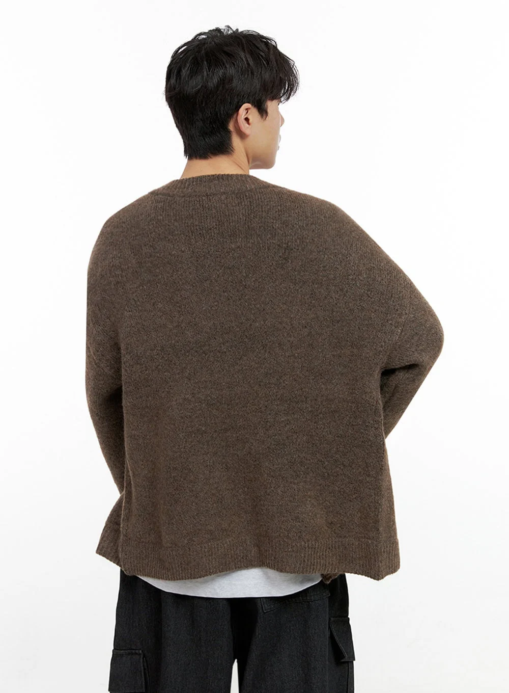 Men's Buttoned Oversize Cardigan IN422 - Image 5