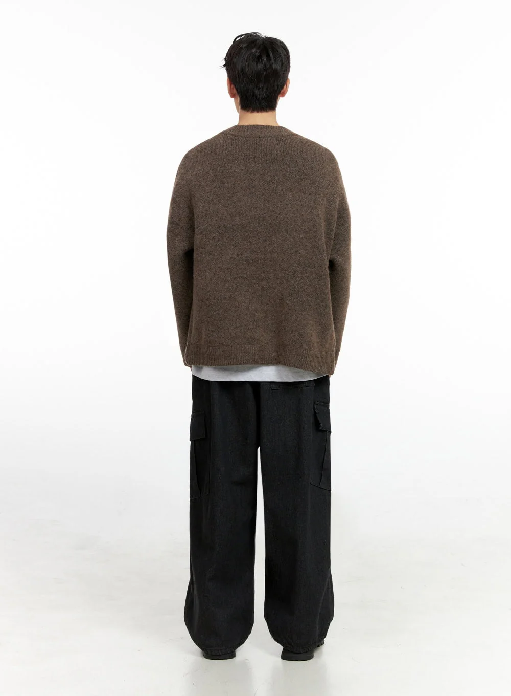 Men's Buttoned Oversize Cardigan IN422 - Image 8