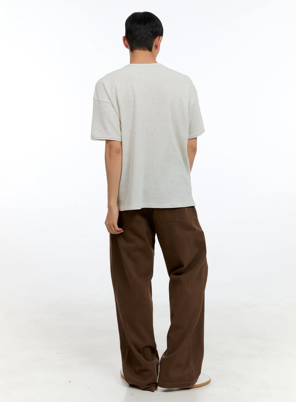 Men's Buttoned Ribbed Cotton Top IG416 - Image 7