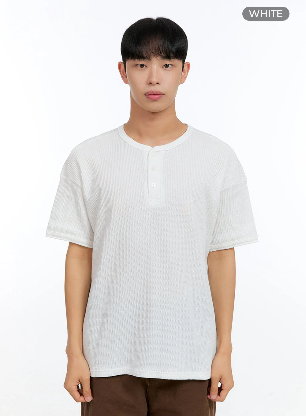Men's Buttoned Ribbed Cotton Top IG416 - Image 9