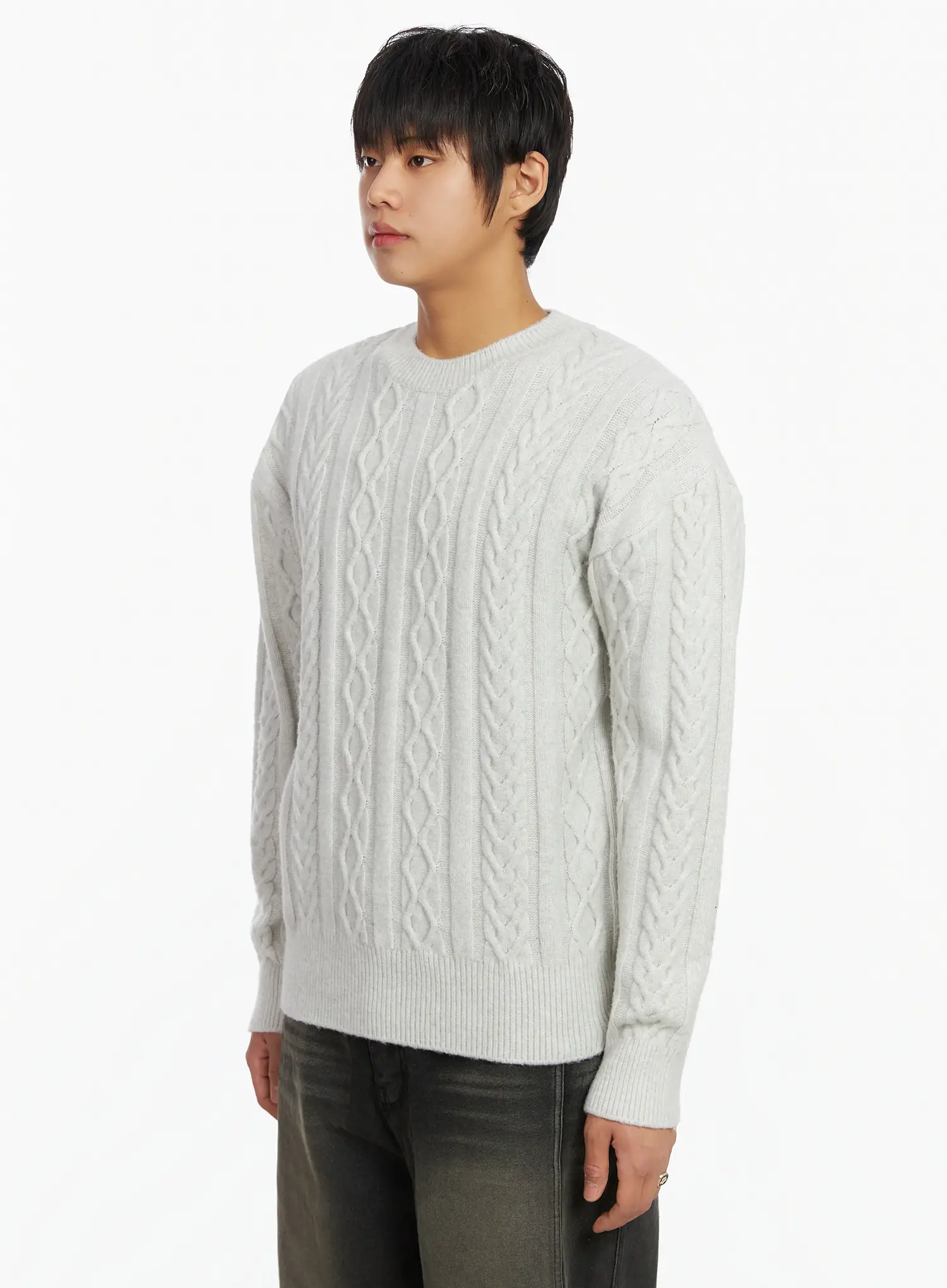 Men's Cable Knit Sweater IF503 - Image 4