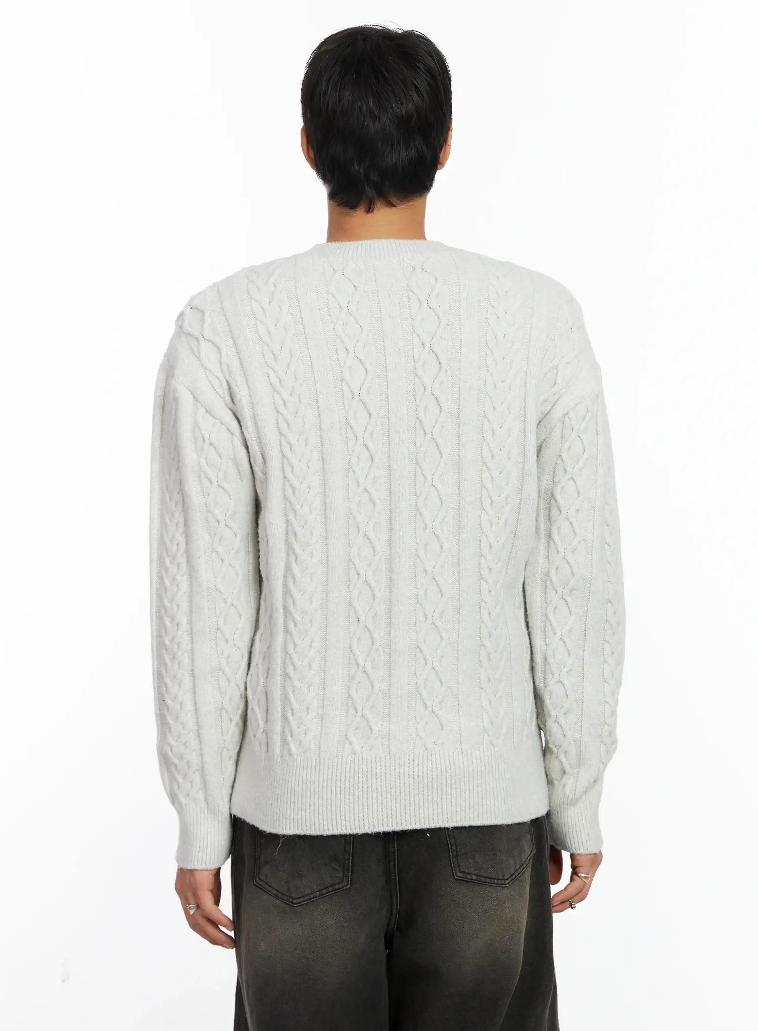 Men's Cable Knit Sweater IF503 - Image 5