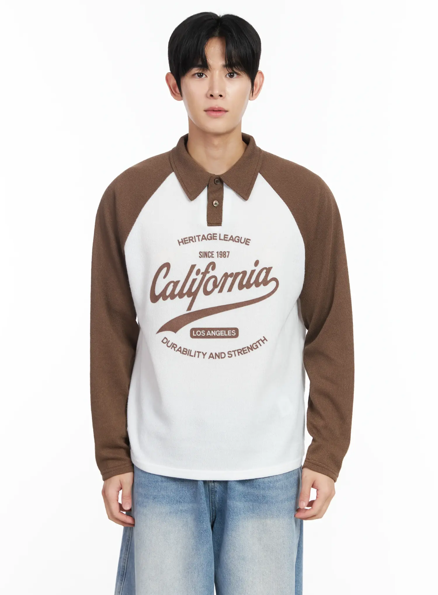 Men's California Heritage Raglan Long Sleeve Shirt IM518 - Image 10