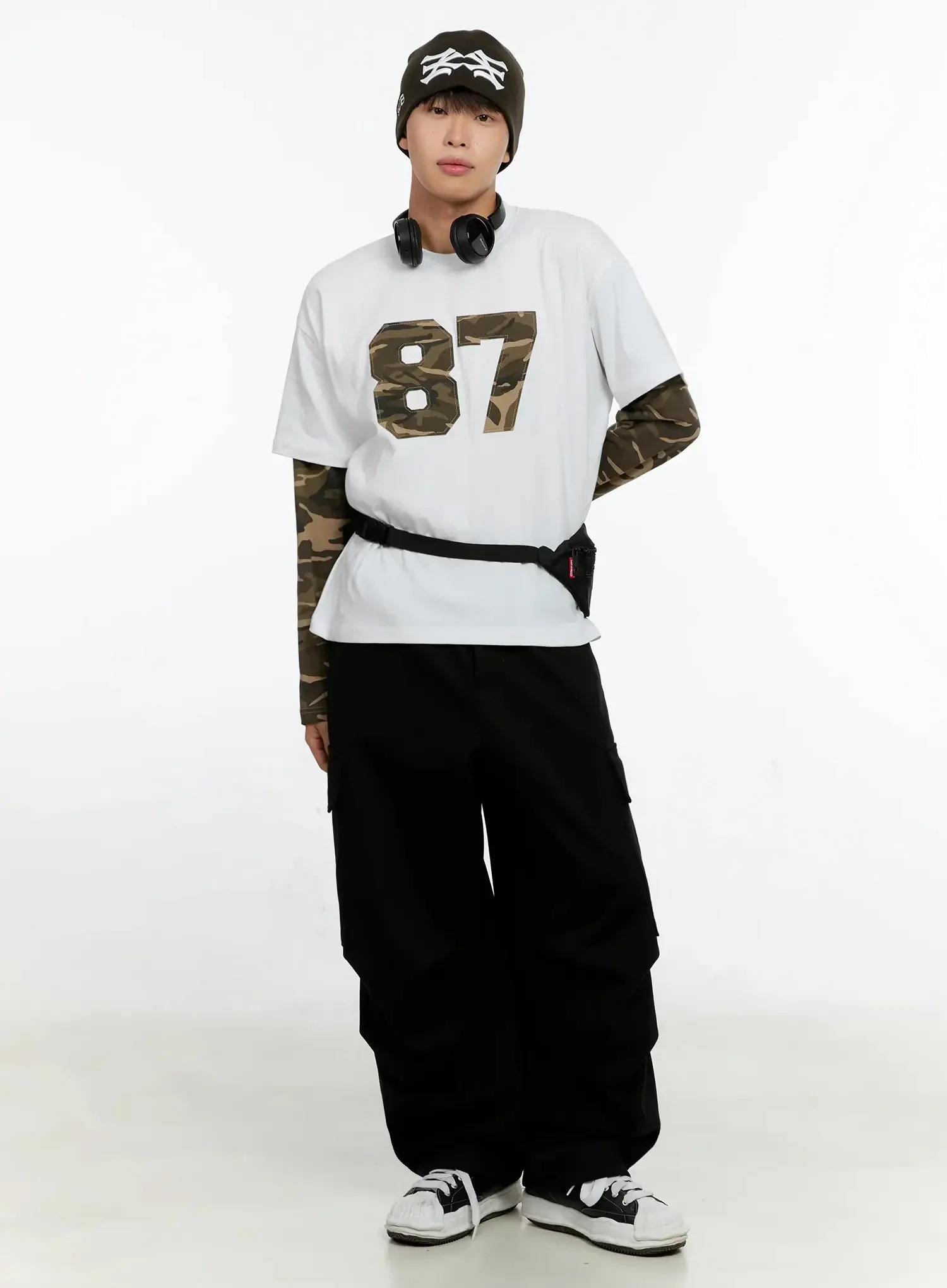 Men's Camo Graphic Layered Tee IN525 - Image 12