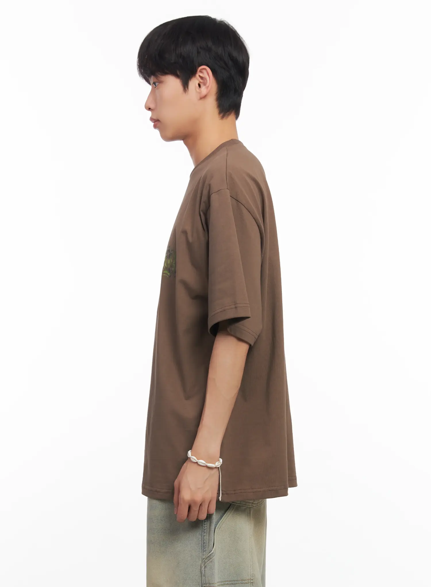 Men's Camo Graphic Oversized Tee IU518 - Image 4
