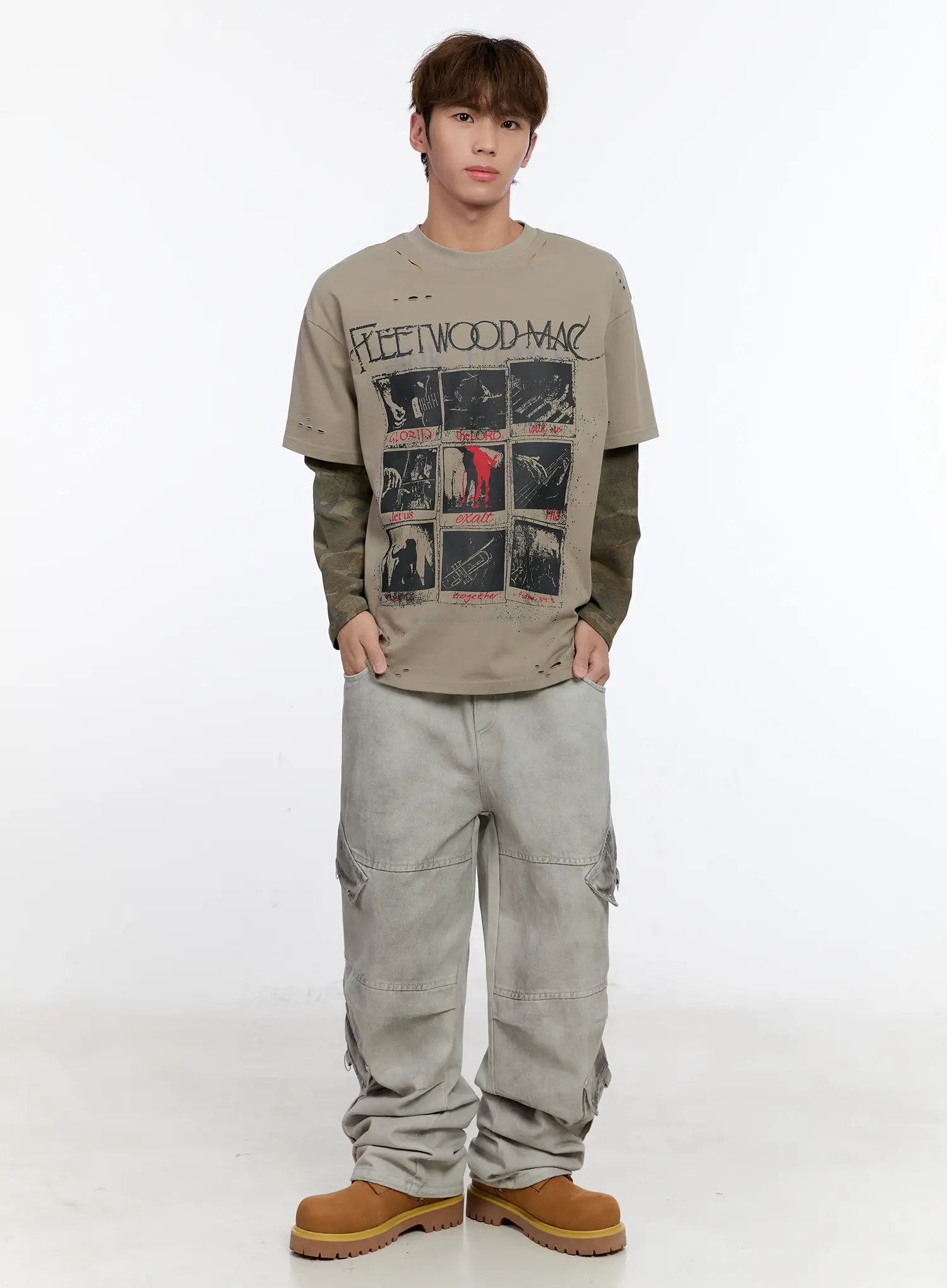 Men's Camouflage Layered Long Sleeve Tee IN512 - Image 8