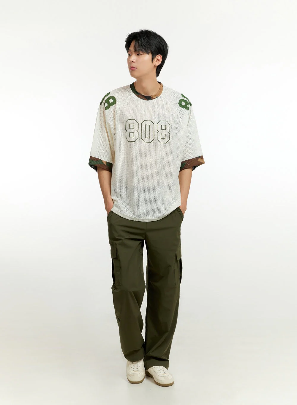 Men's Cargo Pants (Dark Green) IL412 - Image 3