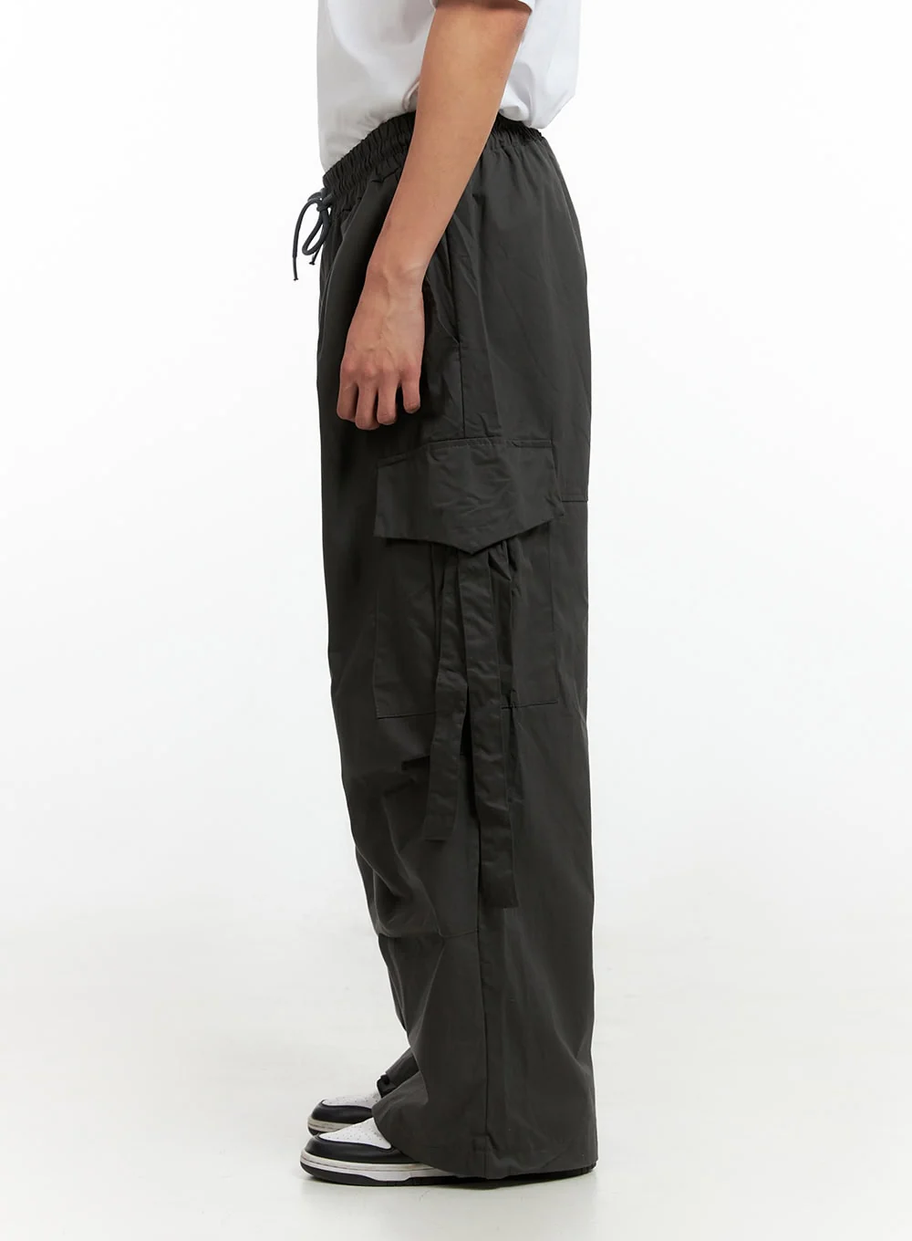 Men's Cargo Wide-Leg Pants (Dark Gray) IG402 - Image 4