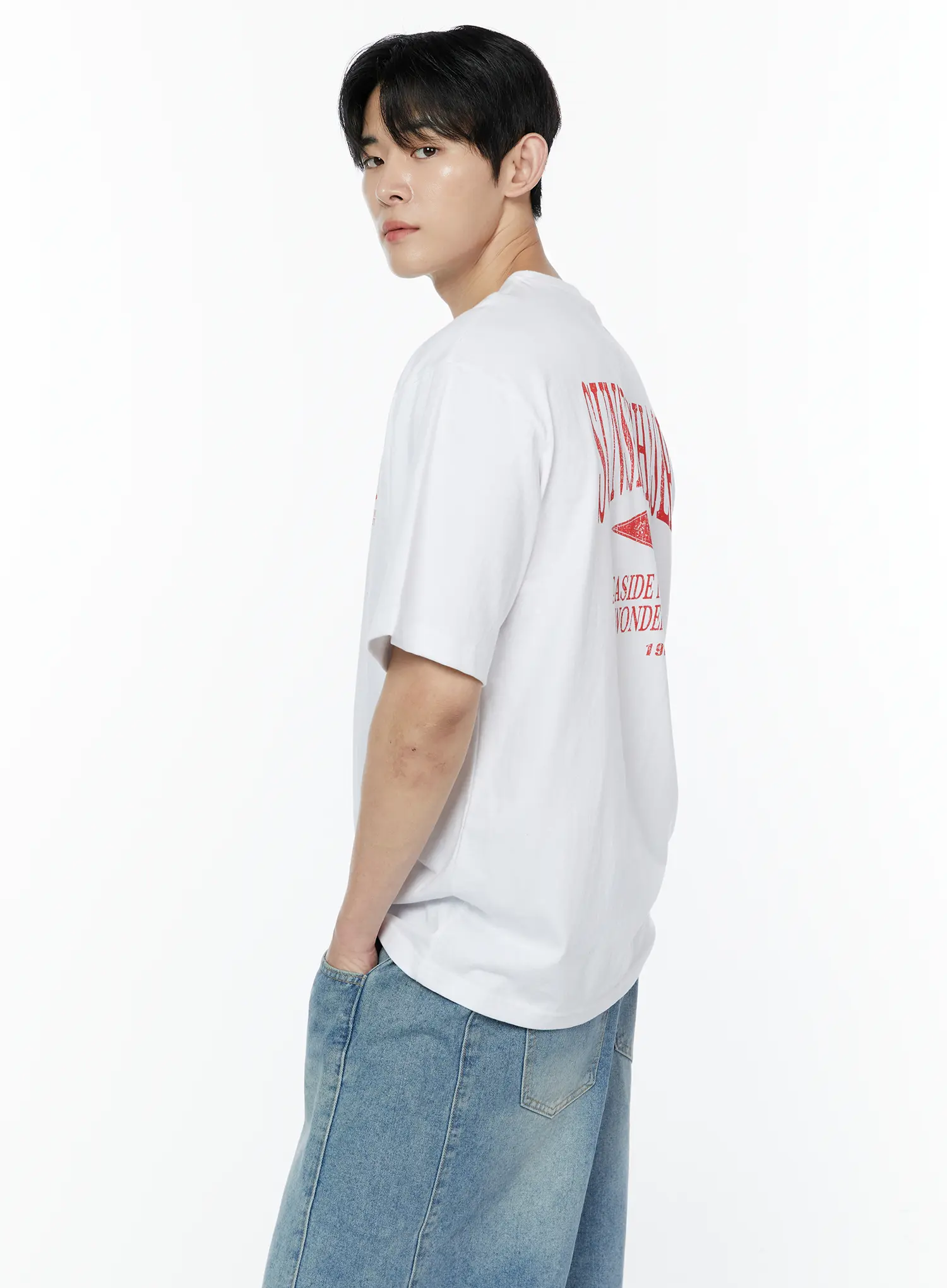 Men's Casual Back Print T-Shirt IA527 - Image 2