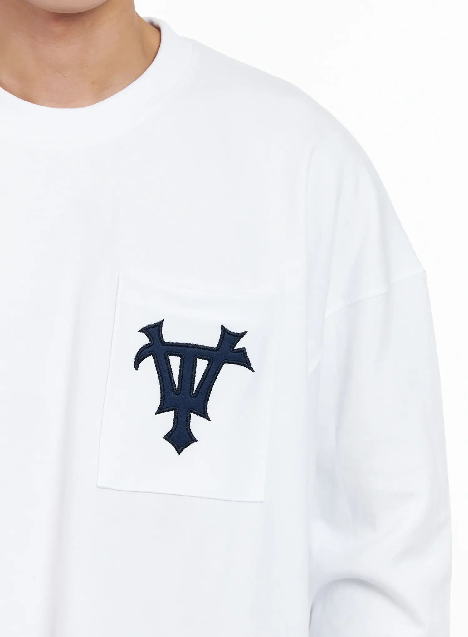 Men's Casual Embroidered Pocket Long Sleeve IJ521 - Image 10